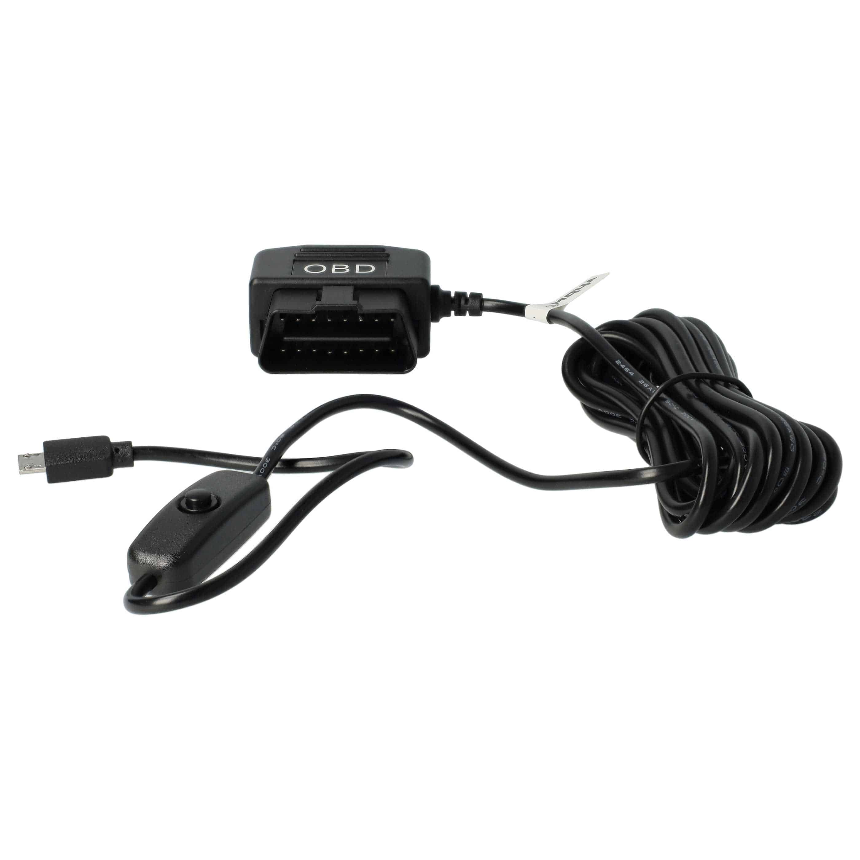 OBD2 Micro-USB Kabel Ladekabel für Dashcam GPS Navi Smartphone3,5m