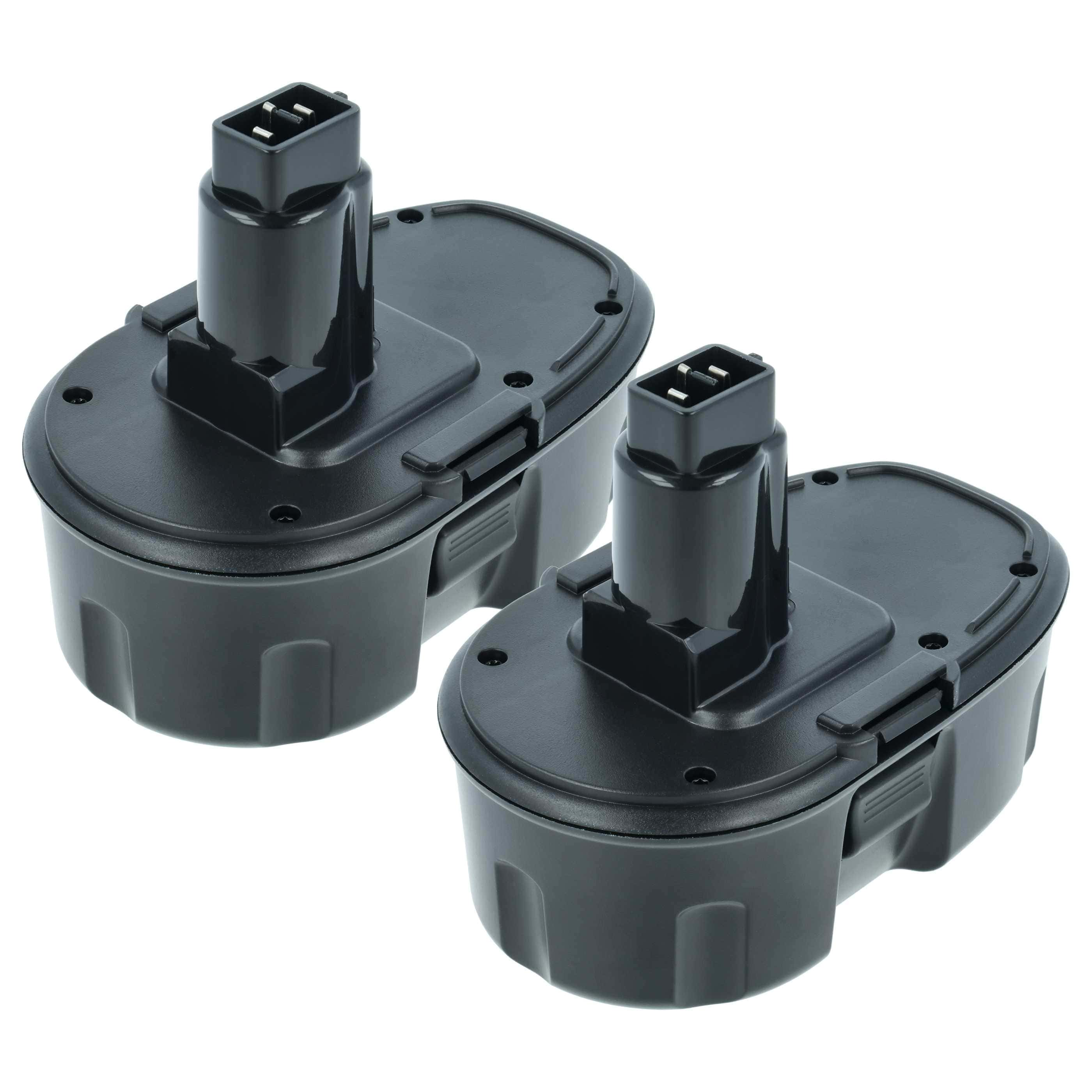 Akku (2x Stück) 18V als Ersatz für Dewalt DE9096, DE9098, DE9095, DE9039, DC9096, DE9503, DC9099 - 3,3Ah, NiMH