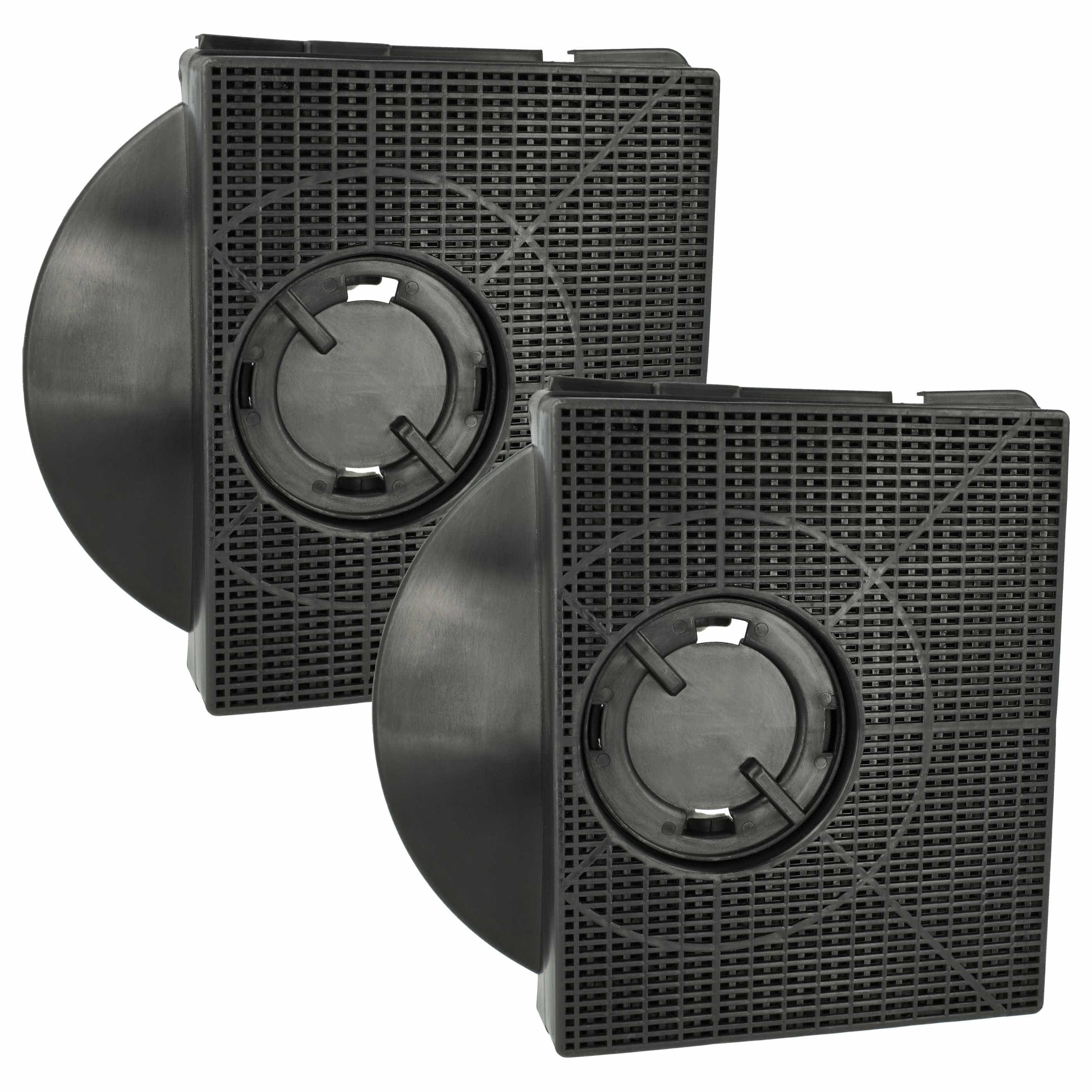 2x Filtres à charbon actif remplace AEG AS-AZKF060, 9029800555, 8718868949554, 9029793602 pour hotte Zanussi