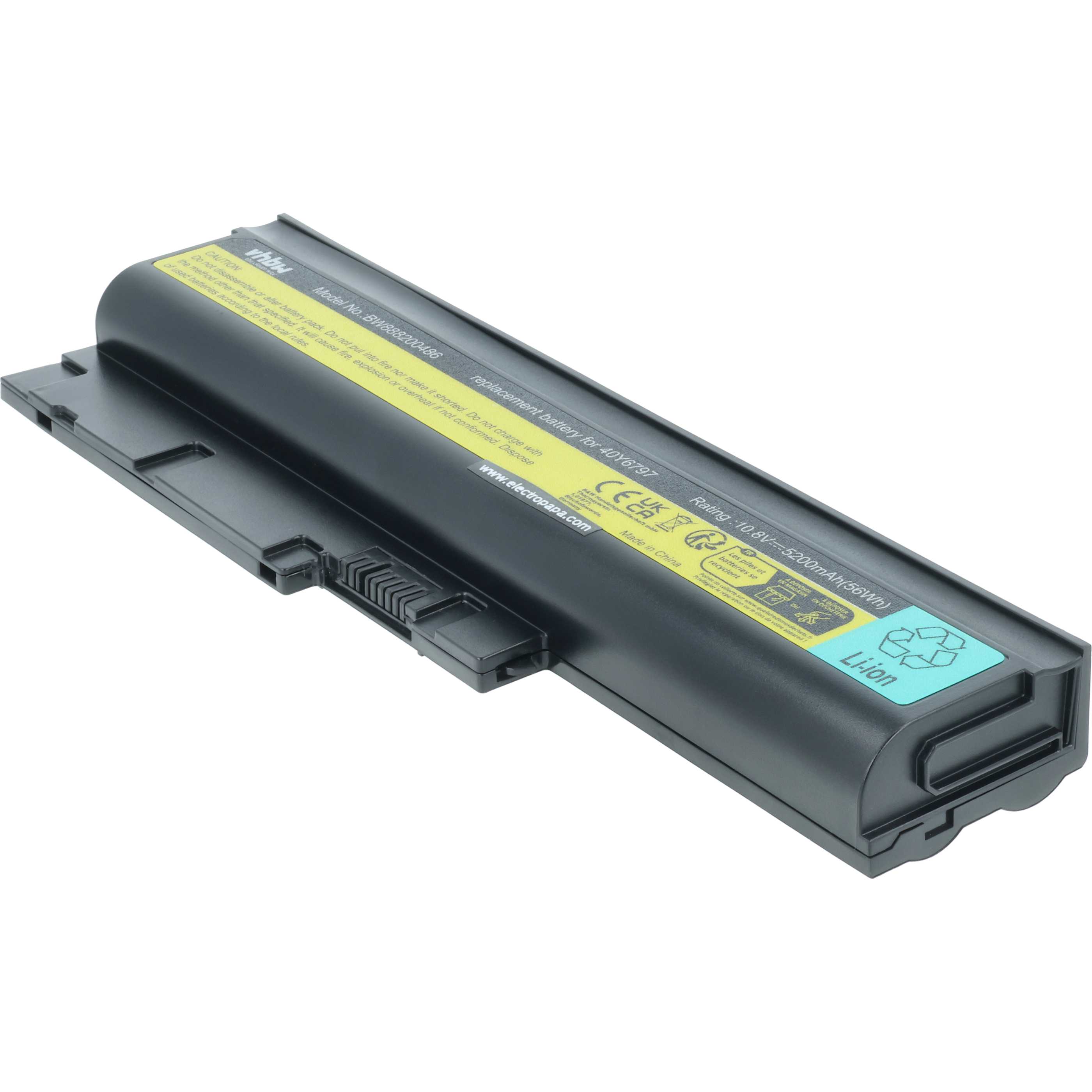 Akumulator do laptopa zamiennik IBM / Lenovo 40Y6797, 40Y6798, 40Y6795 - 5200 mAh 10,8 V Li-Ion, czarny