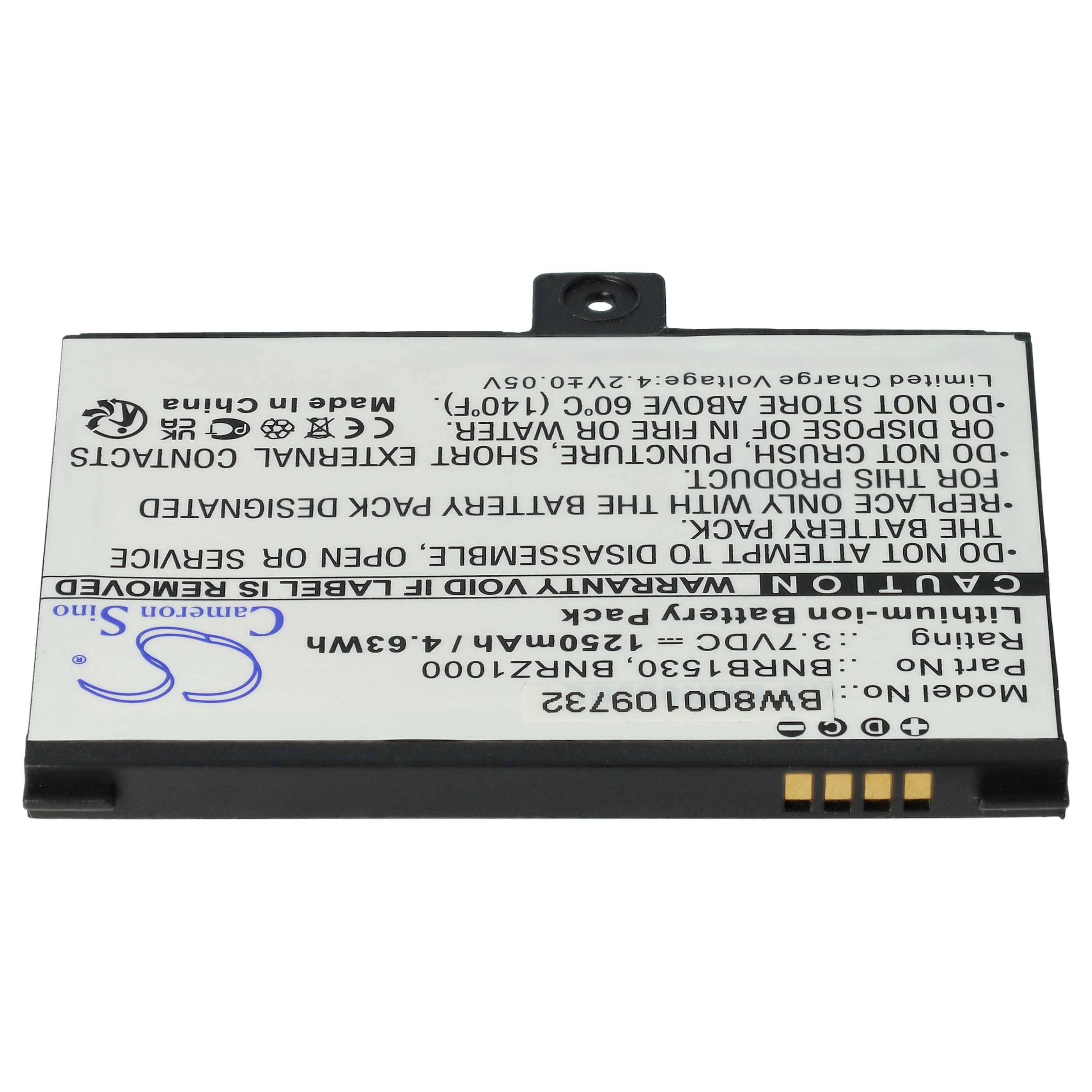E-Book Battery Replacement for Barnes & Noble 1ICP4/40/60 1S1P, 9875521, 9BS11GTFF10B3 - 1250mAh 3.7V Li-Ion