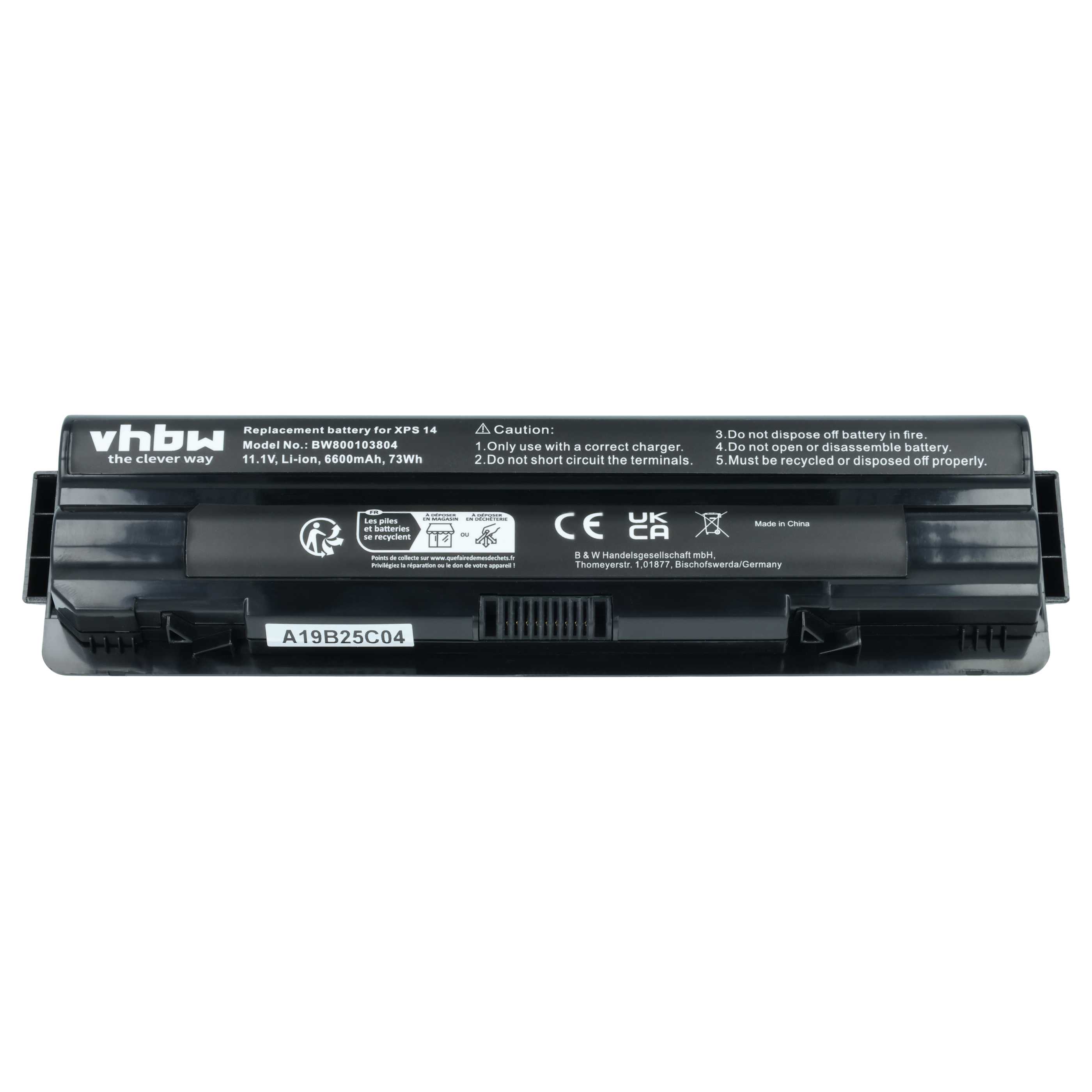 Akumulator do laptopa zamiennik Dell 0R4CN5, 0JWPHF, 312-1123, 08PGNG, 0J70W7 - 6600 mAh 11,1 V Li-Ion, czarny
