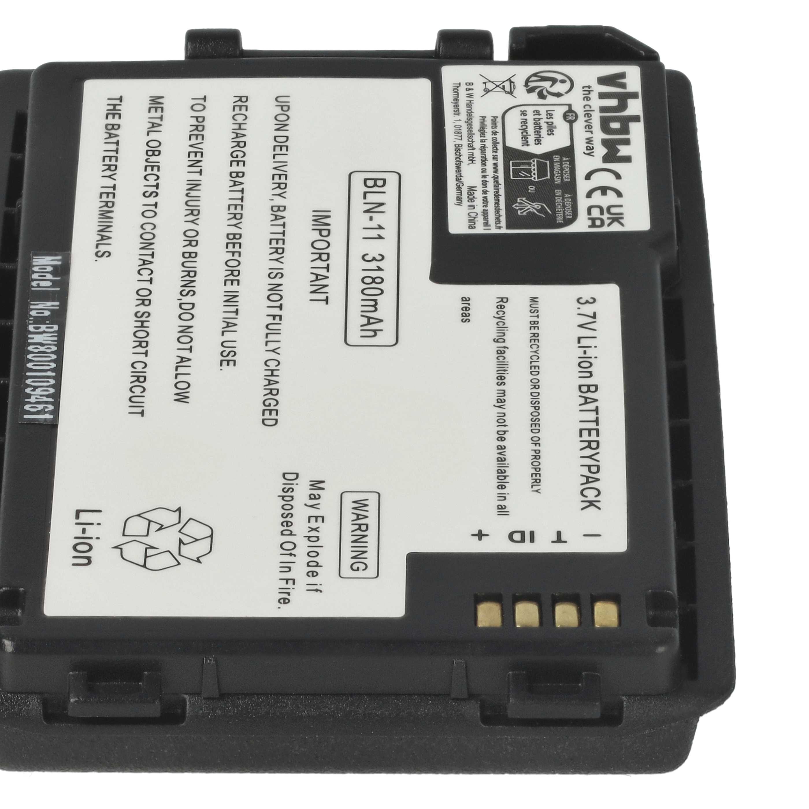 Radio 2x Battery replaces EADS HT9980AA, BLN-11 - 3180 mAh 3.7 V Li-Ion