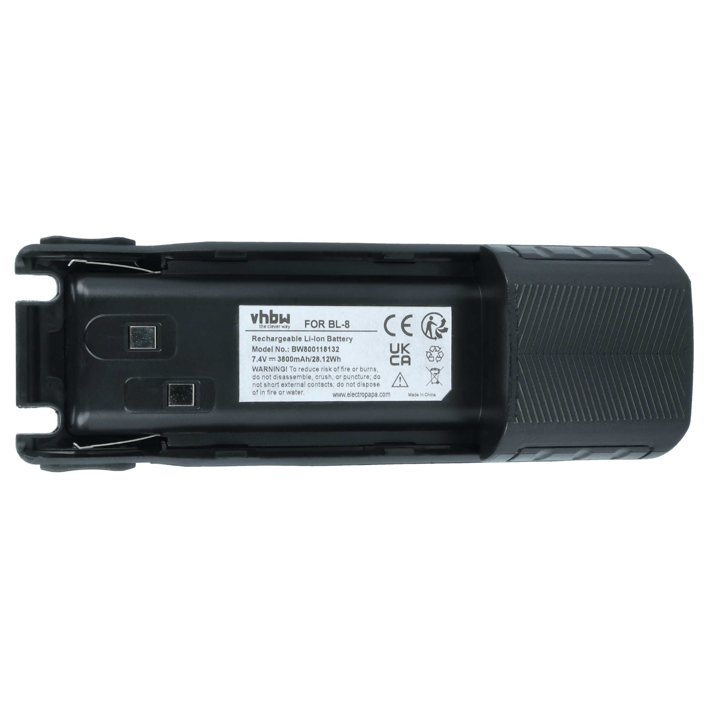 Akku (2 Stück) als Ersatz für Baofeng BL-8 für Baofeng für Funkgerät - 3800mAh 7,4V Li-Ion