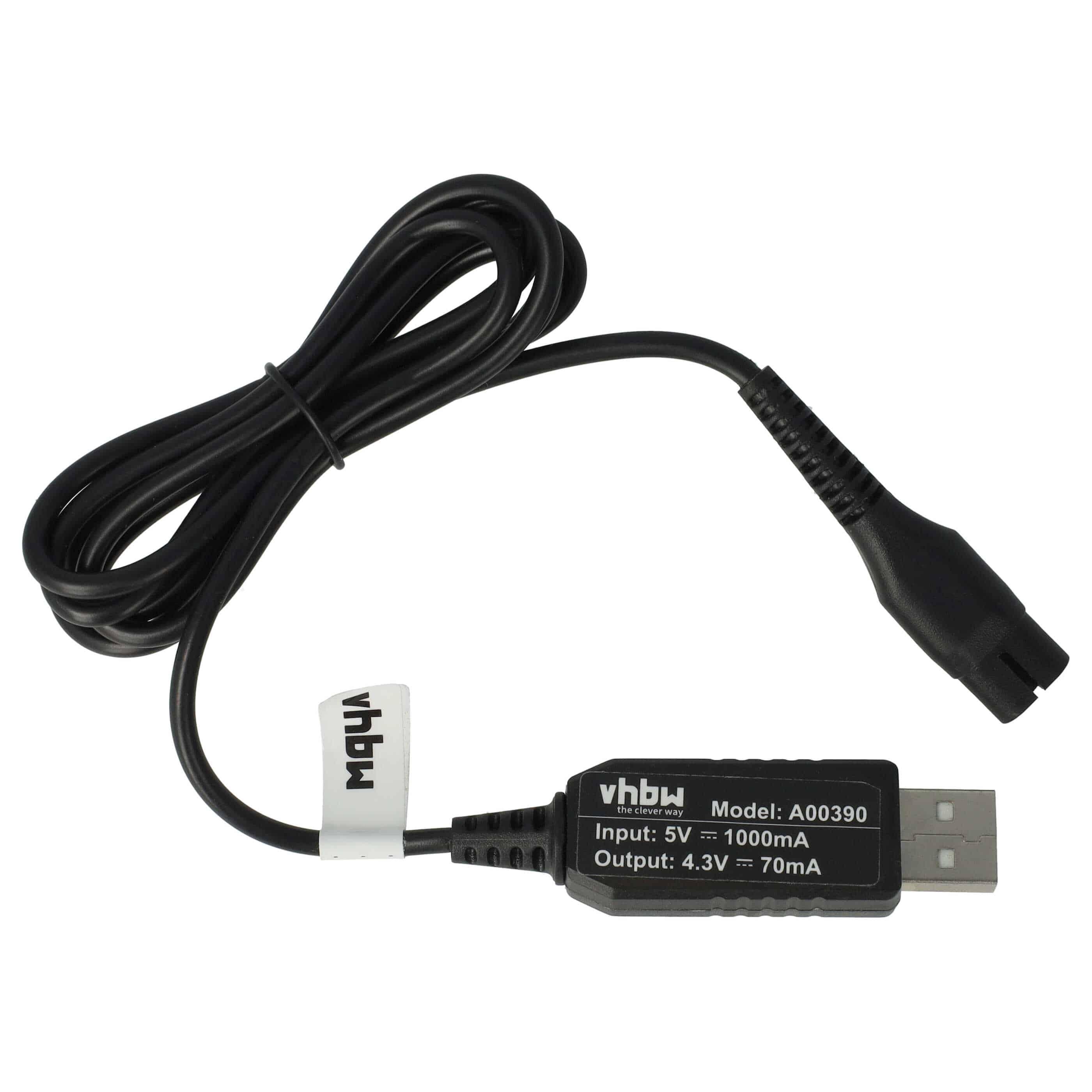 USB Ladekabel passend für Philips S510 Rasierer - 120 cm