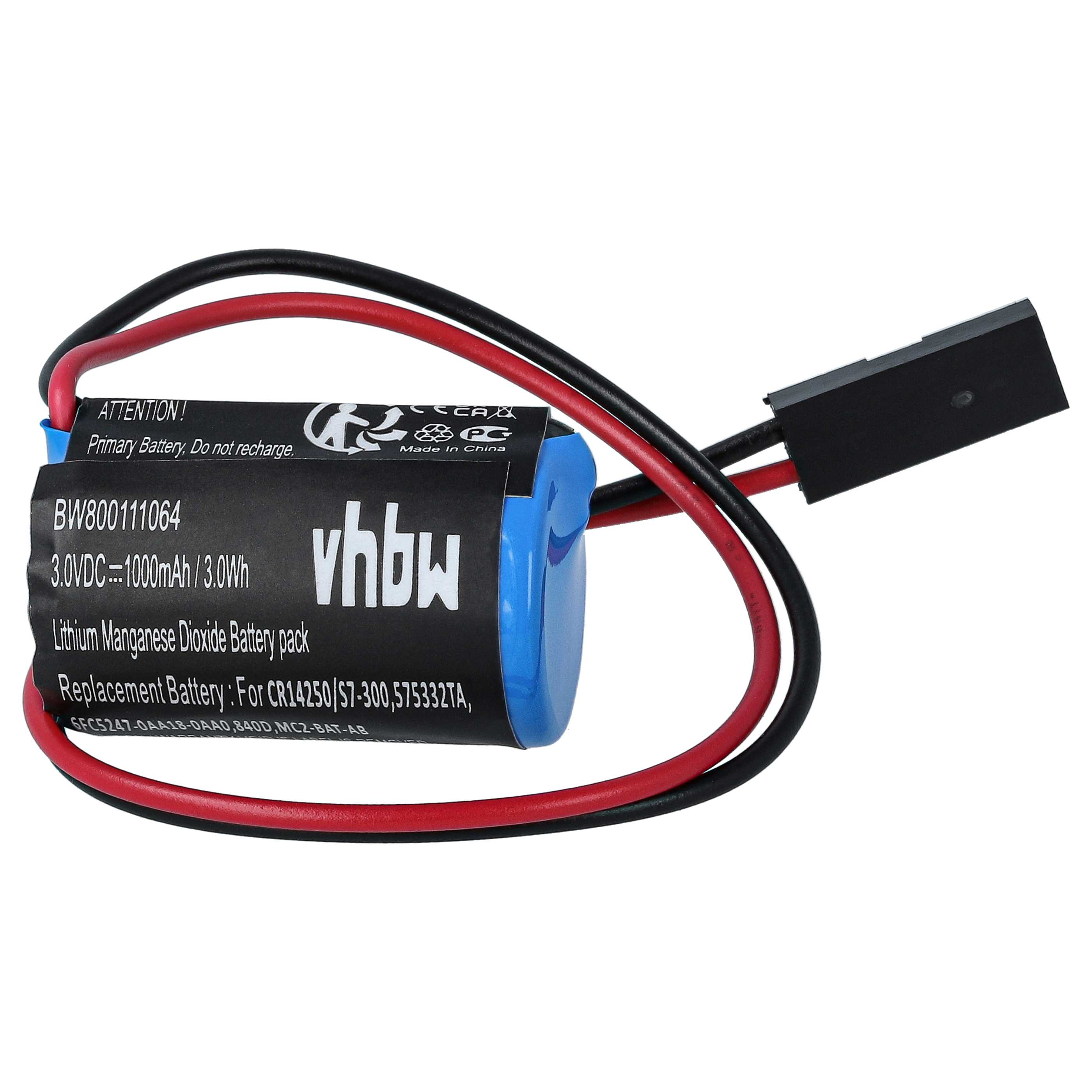 2x Bateria do sterownika zamiennik Siemens 575332TA, 146881, 575332 TA, 575332, 143467 - 900 mAh 3 V Li-MnO2