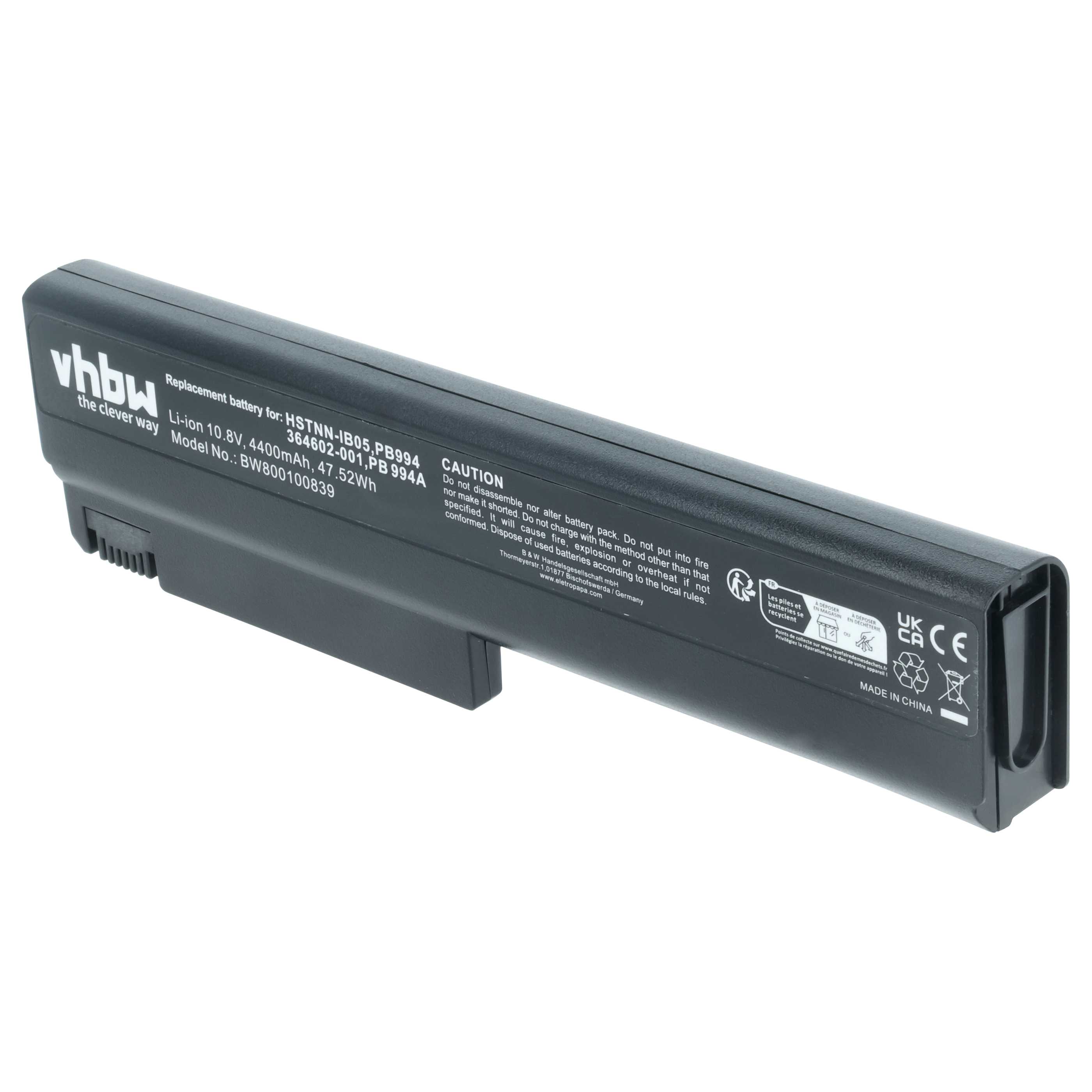 Akumulator do laptopa zamiennik HP 360483-004, 360483-003, 360483-001 - 4400 mAh 10,8 V Li-Ion, czarny