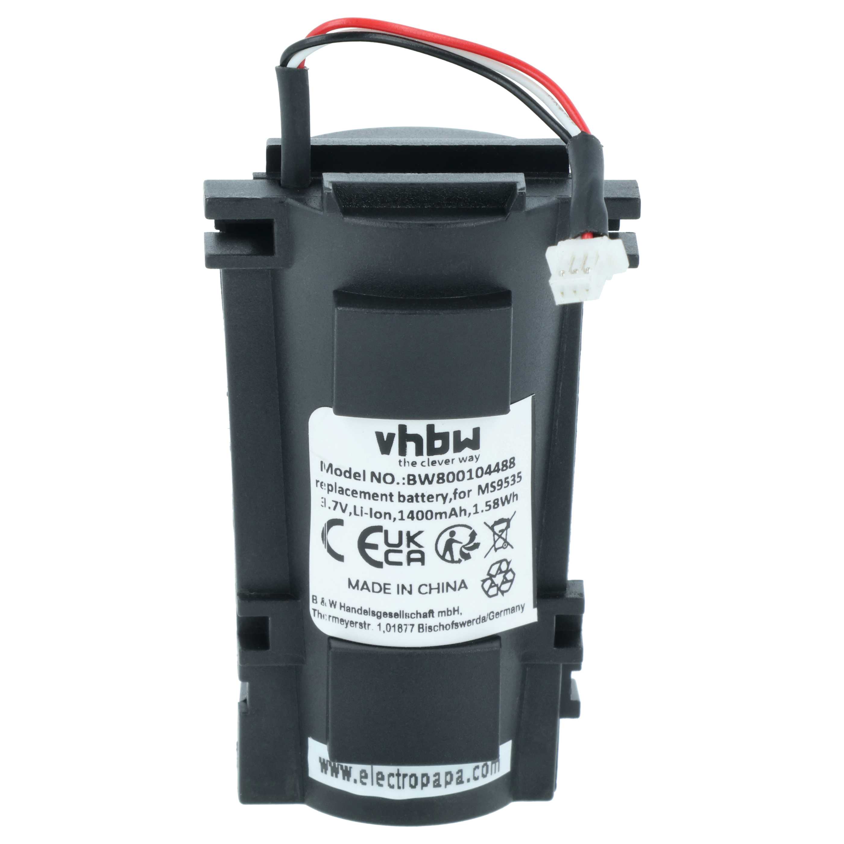 2x Batería reemplaza 46-00518, 00-06260A, 46-46870 para escáner código de barras (1400 mAh, 3,7 V, Li-Ion)