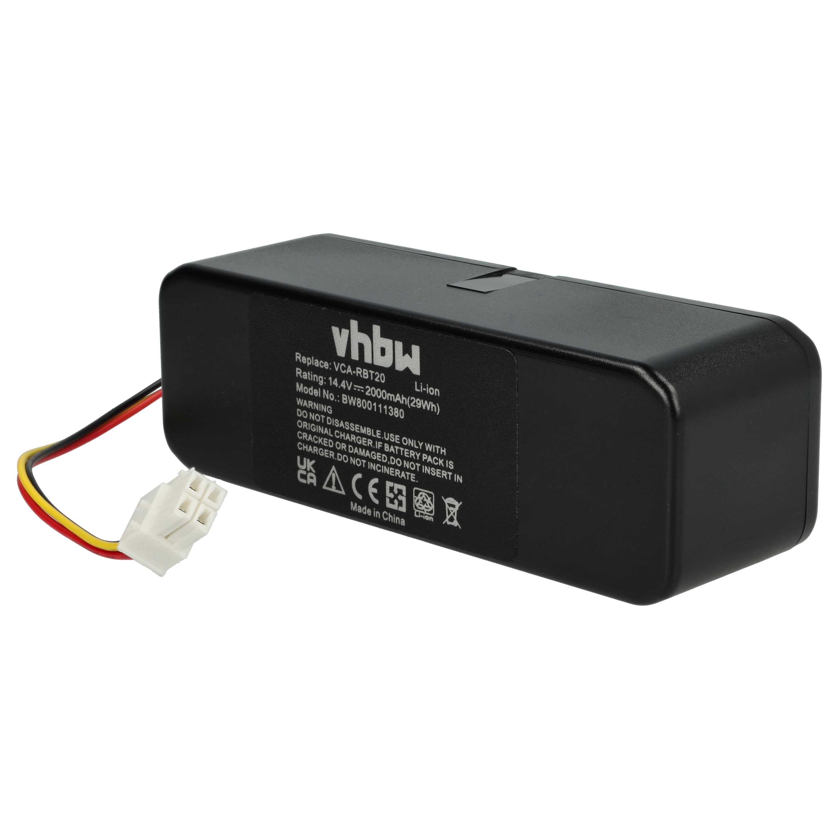 Batteria sostituisce Samsung AP5576883, DJ63-01050A, AP5579205 per aspirapolvere - 2000mAh 14,4V Li-Ion