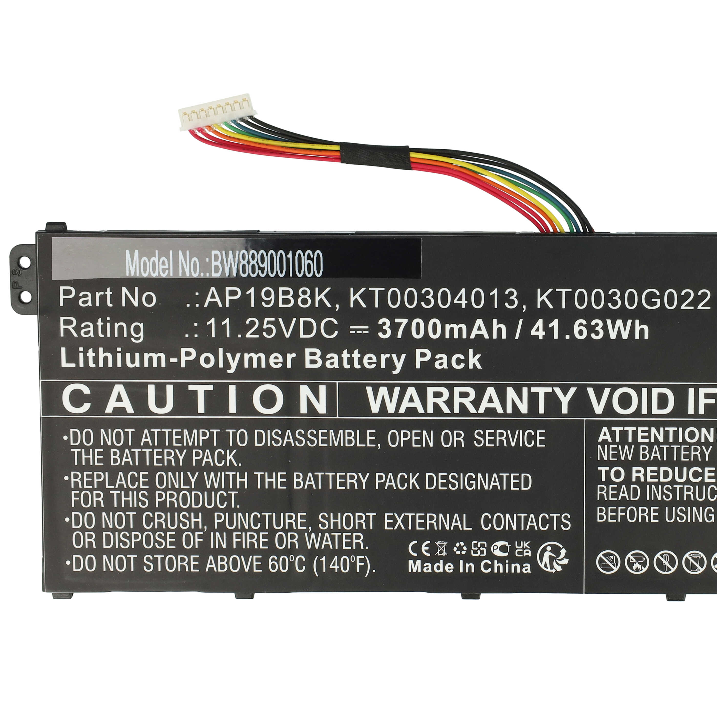 Akumulator do laptopa zamiennik Acer KT0030G022, KT00304013, AP19B8K, AP18C4K - 3700 mAh 11,25 V LiPo