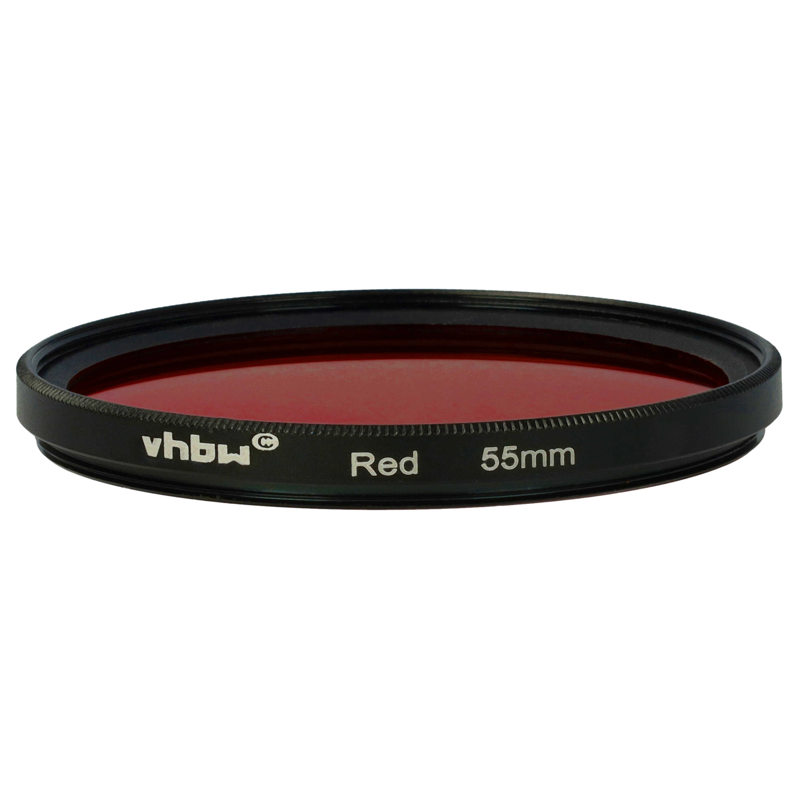 Filtre de couleur rouge pour objectifs d'appareils photo de 55 mm - Filtre rouge