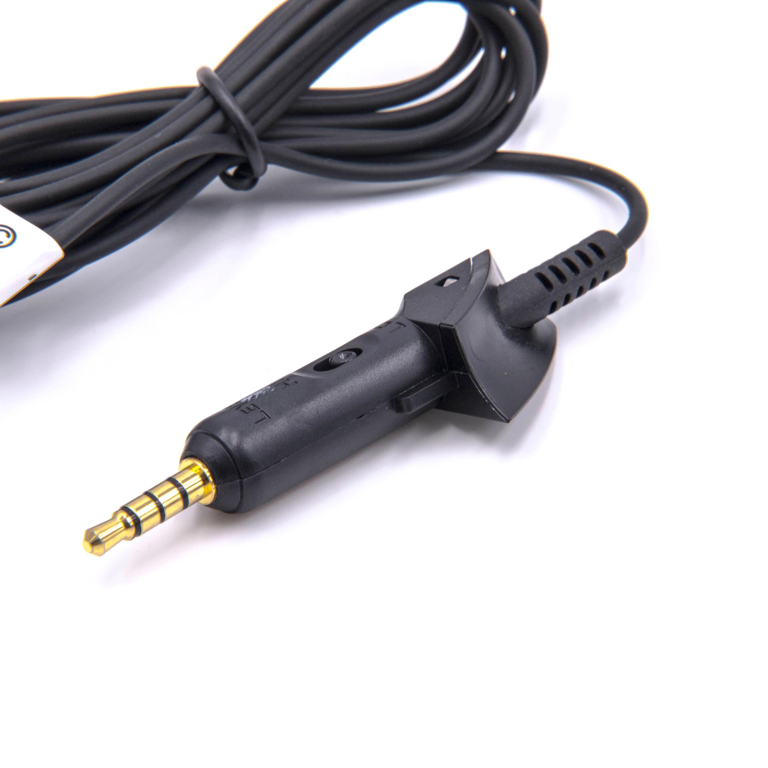 Kopfhörer Kabel passend für Bose QuietComfort QC15, 15, QC2, 2 , schwarz