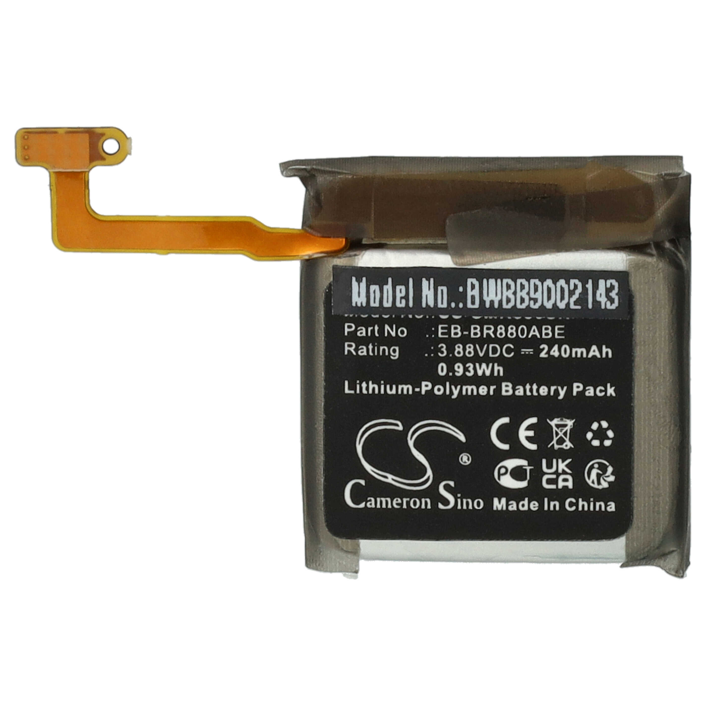 Smartwatch-Akku als Ersatz für Samsung EB-BR880ABE, EB-BR880ABY, EB-BR860ABY - 240mAh 3,88V Li-Polymer
