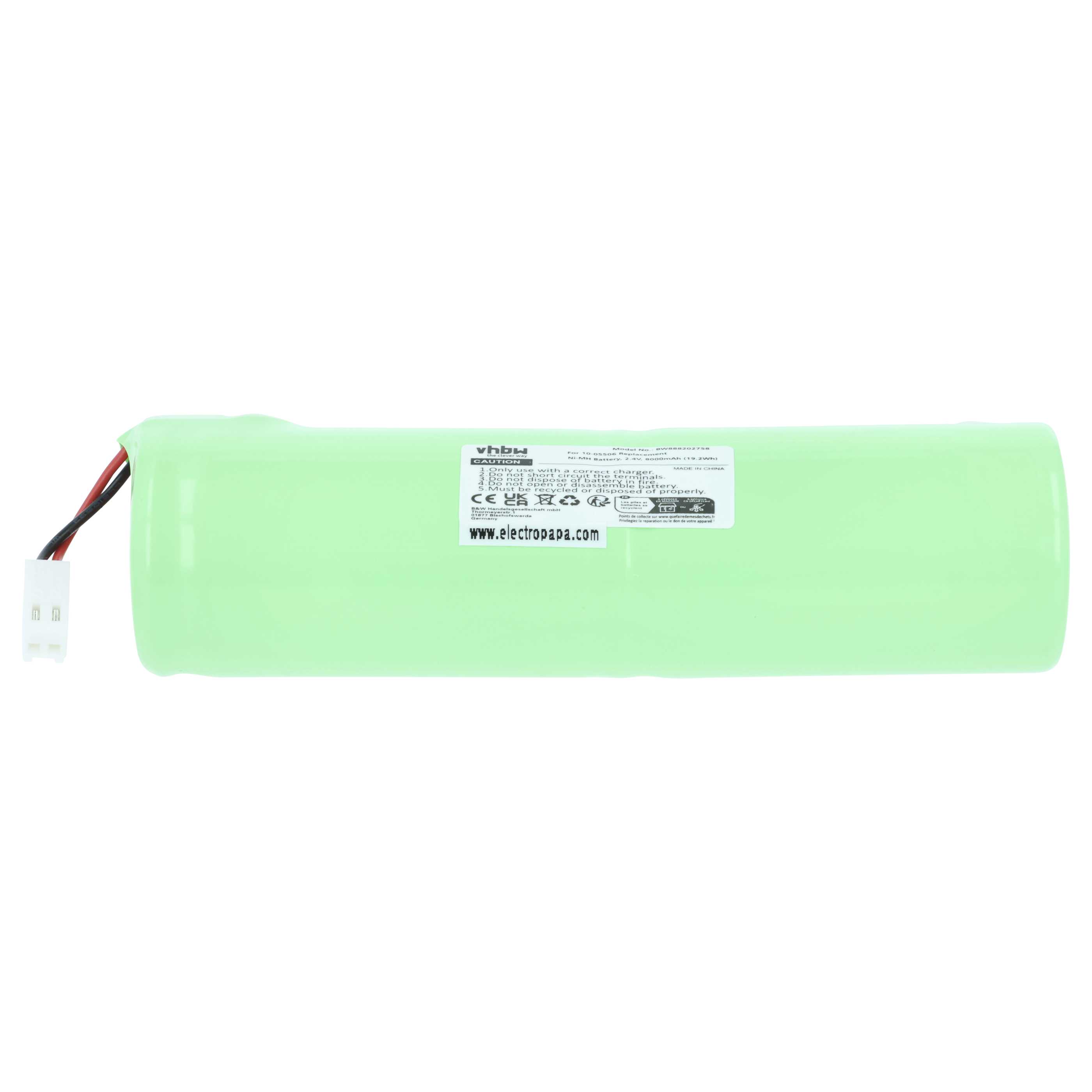 Messtechnik-Akku als Ersatz für Geo-Fennel 10-05506, GF-243000-18 für Geo-Fennel - 8000mAh 2,4V NiMH