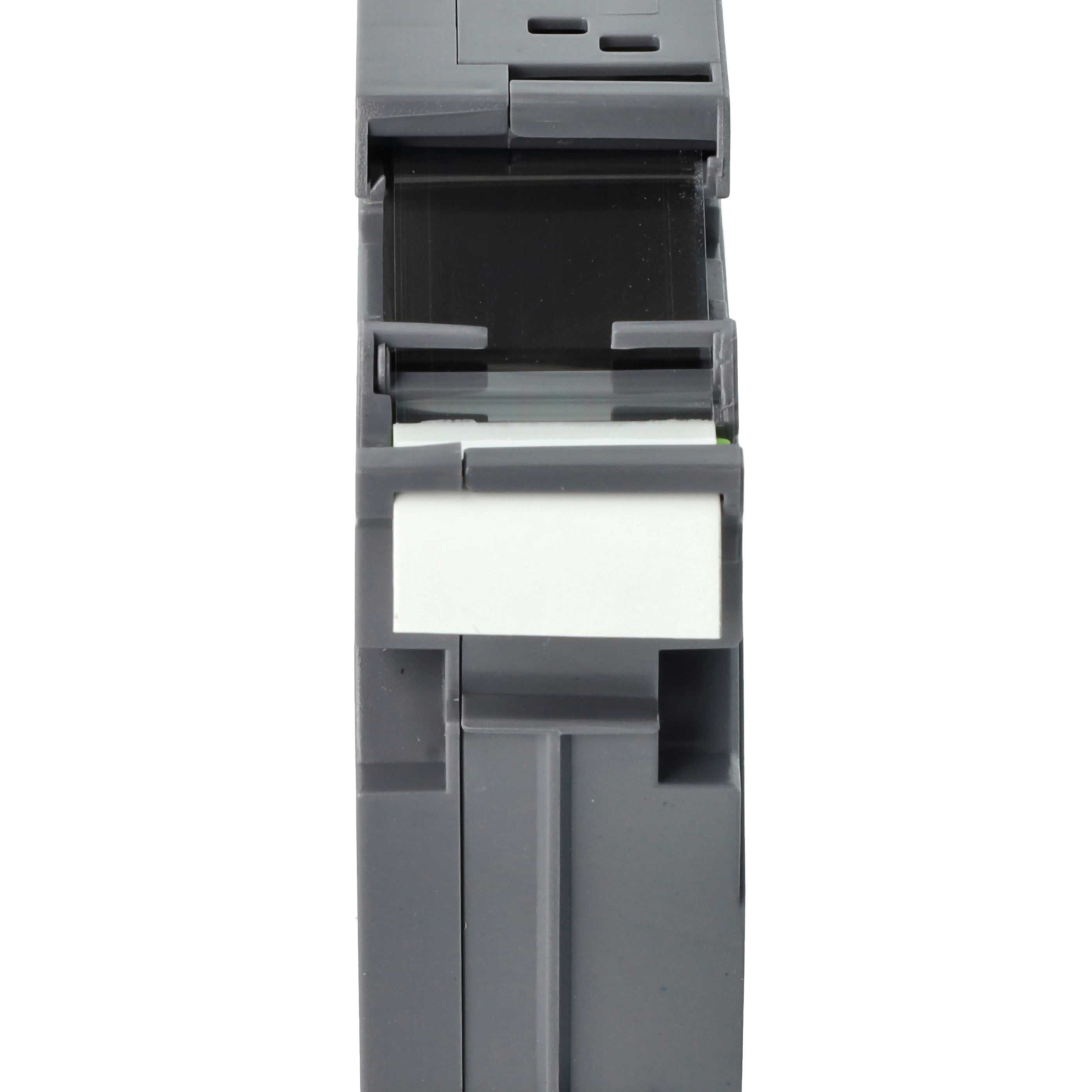 5x Label Tape replaces Brother TZE-S241 - 18 mm Black to White, Extra Stark
