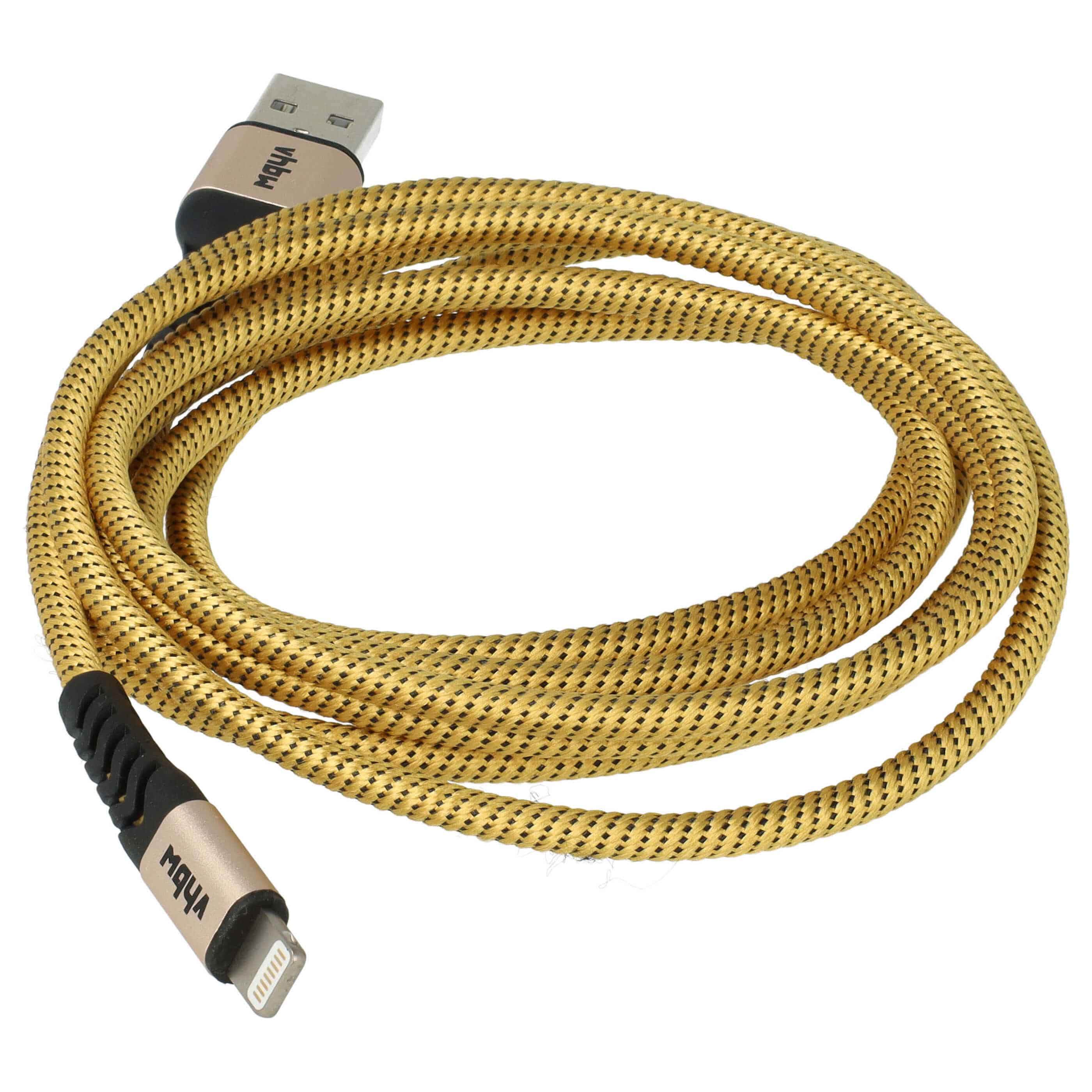 2x Kabel Lightning USB A do urządzeń iOS 1. generacji - czarny / żółty, 180 cm 