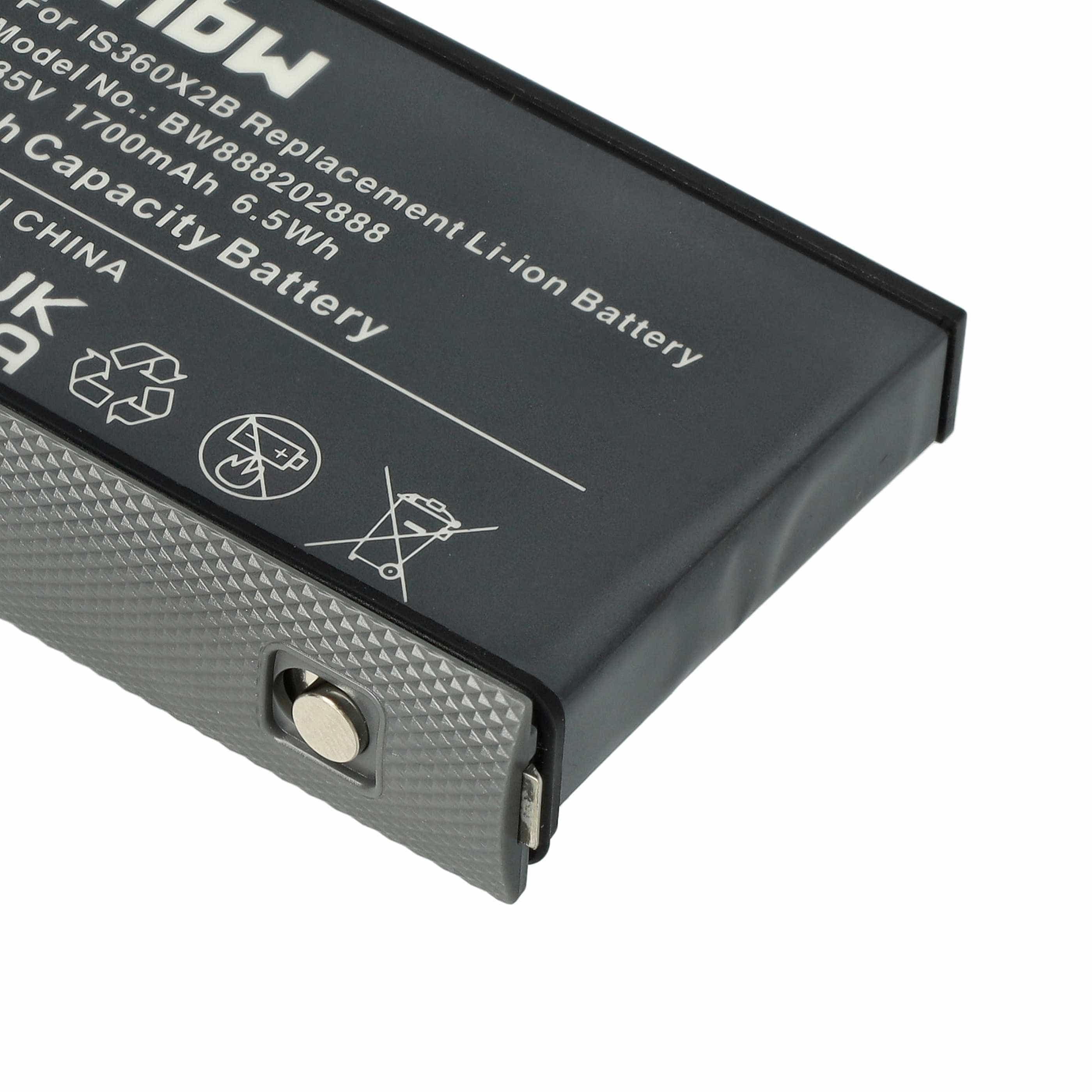 Battery replaces Insta360 CINOSBT, CINOSBT/A - 1700mAh, 3.85V, Li-Ion
