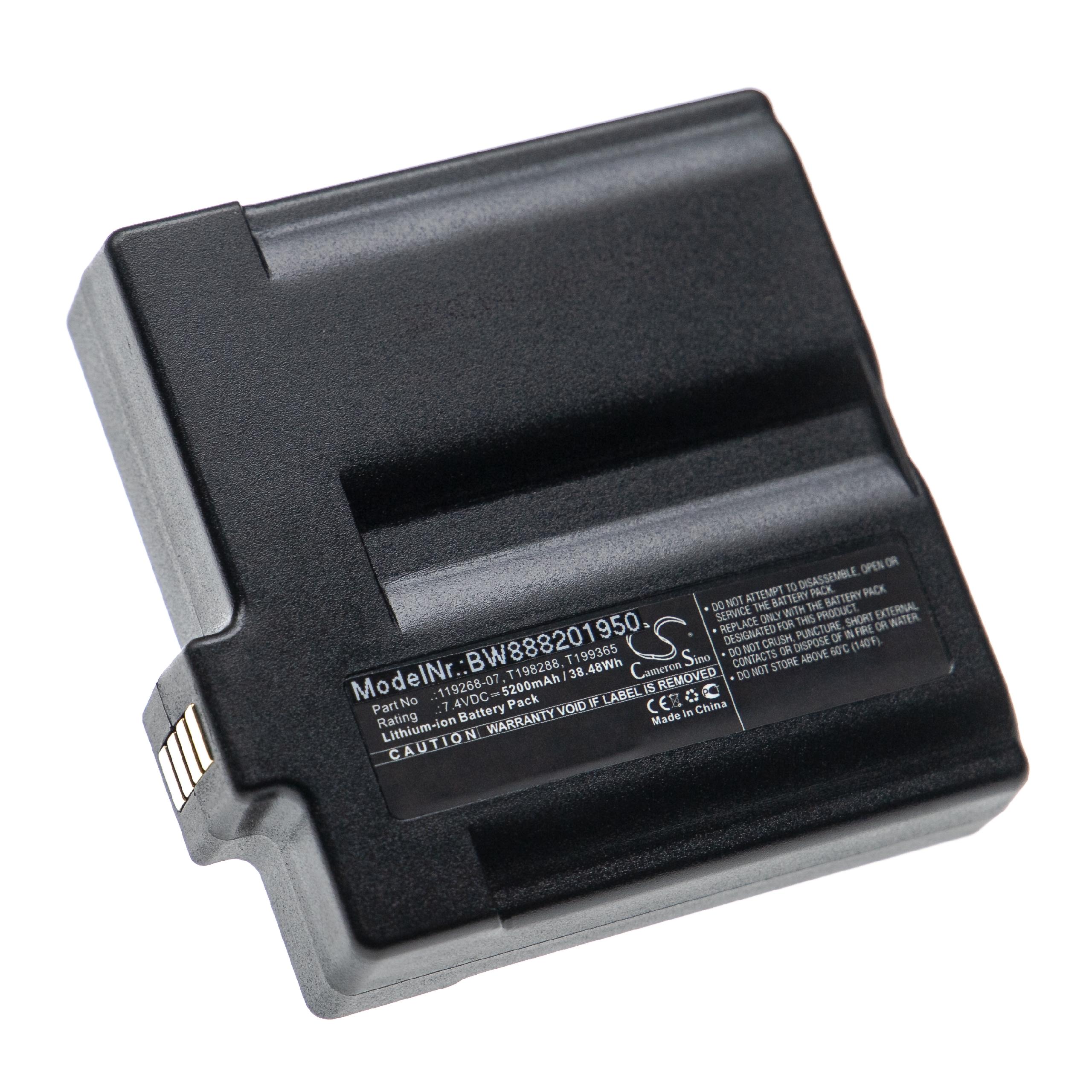 Thermal Imaging Camera Battery Replacement for Flir 119268-07, 1195268-02, 1195268-06 - 5200mAh 7.4V Li-Ion