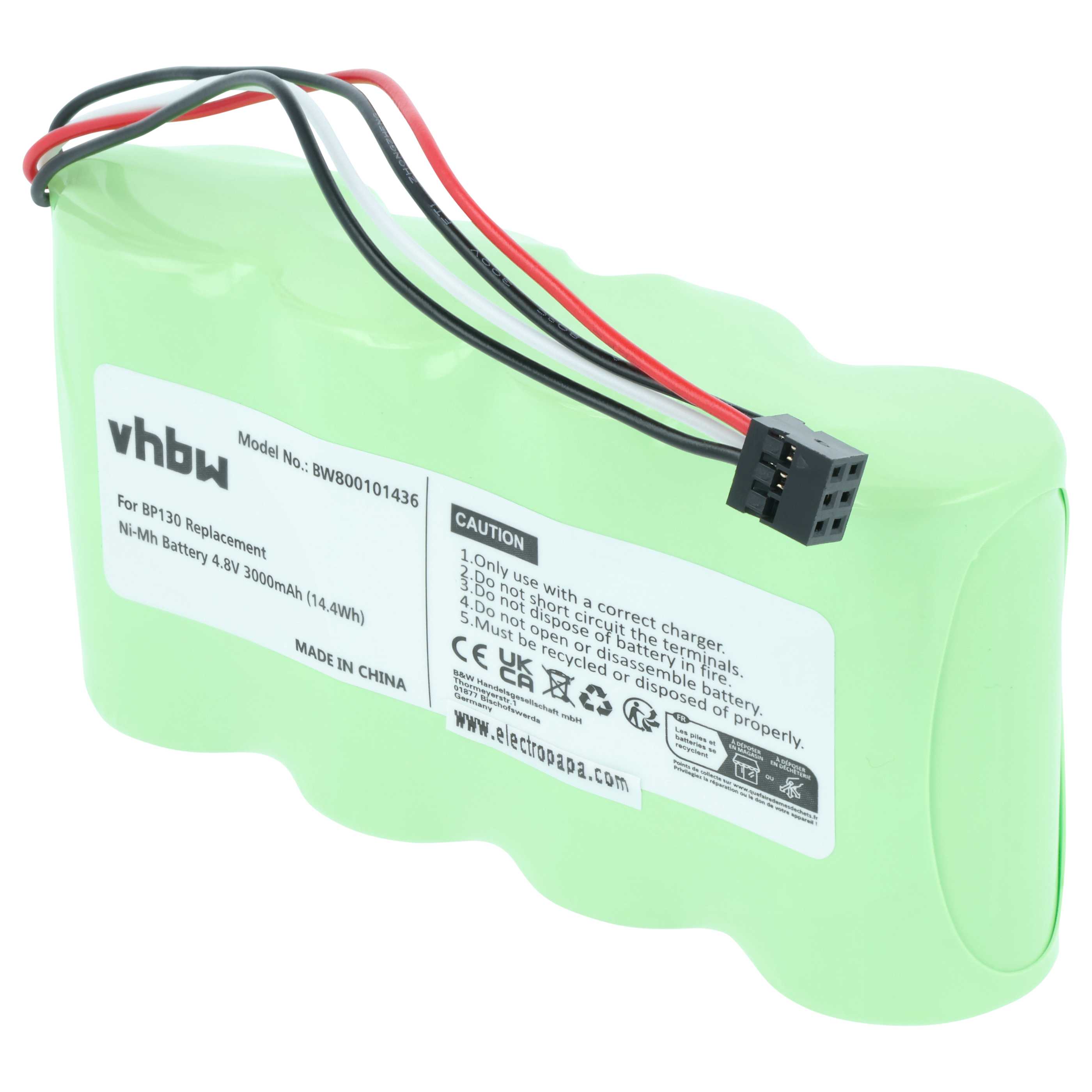 Laser 2x Battery replaces BP-130, BP130 - 3000 mAh 4.8 V NiMH