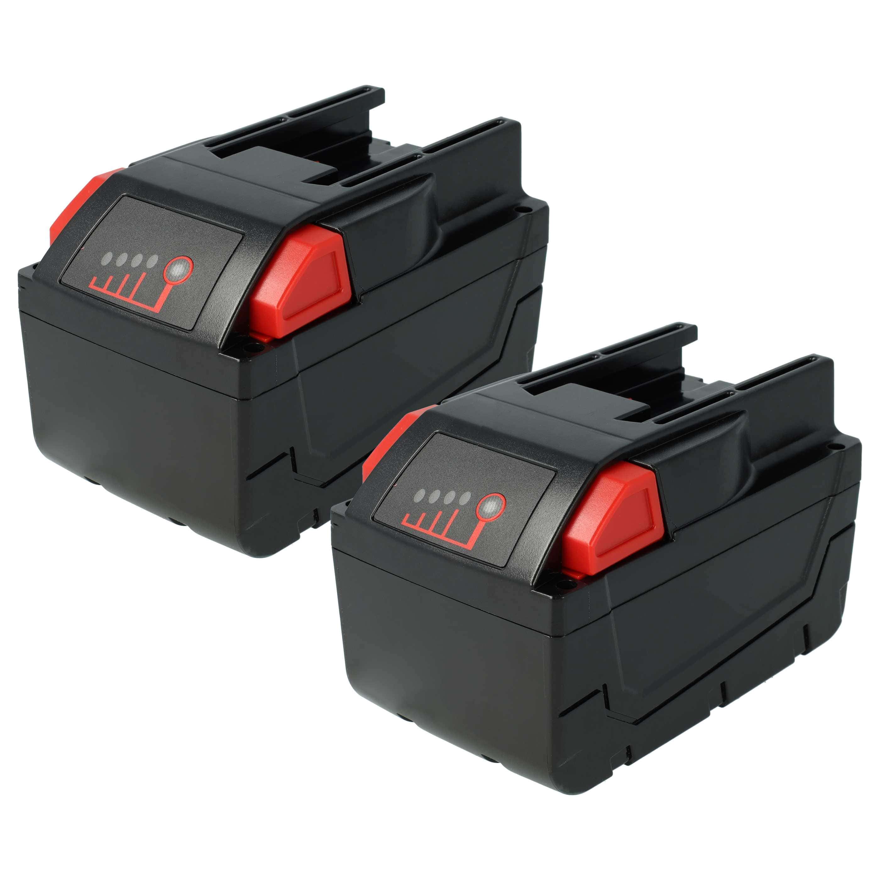 2x Battery replaces AEG Milwaukee 48-11-1830, 48-11-2830 Electric Power Tool - 4000 mAh, 28 V, Li-Ion