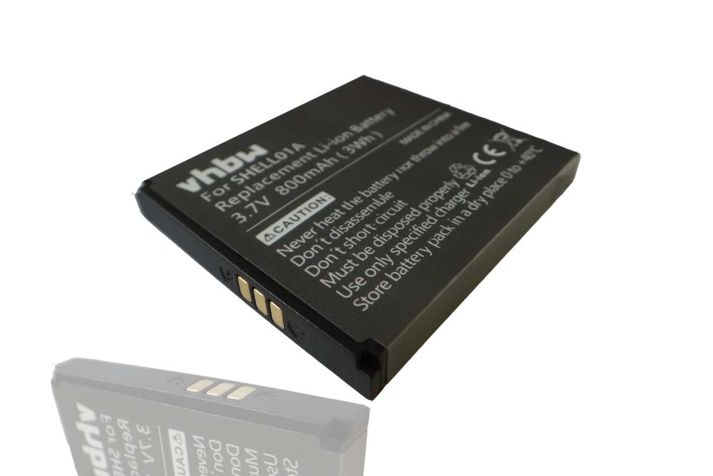 Batterie remplace Doro SHELL01A pour téléphone portable - 800mAh, 3,7V, Li-ion