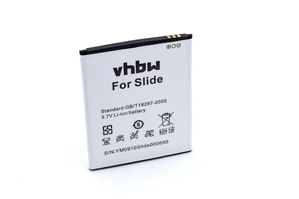 Batterie remplace Wiko S8321AP pour téléphone portable - 2500mAh, 3,8V, Li-ion