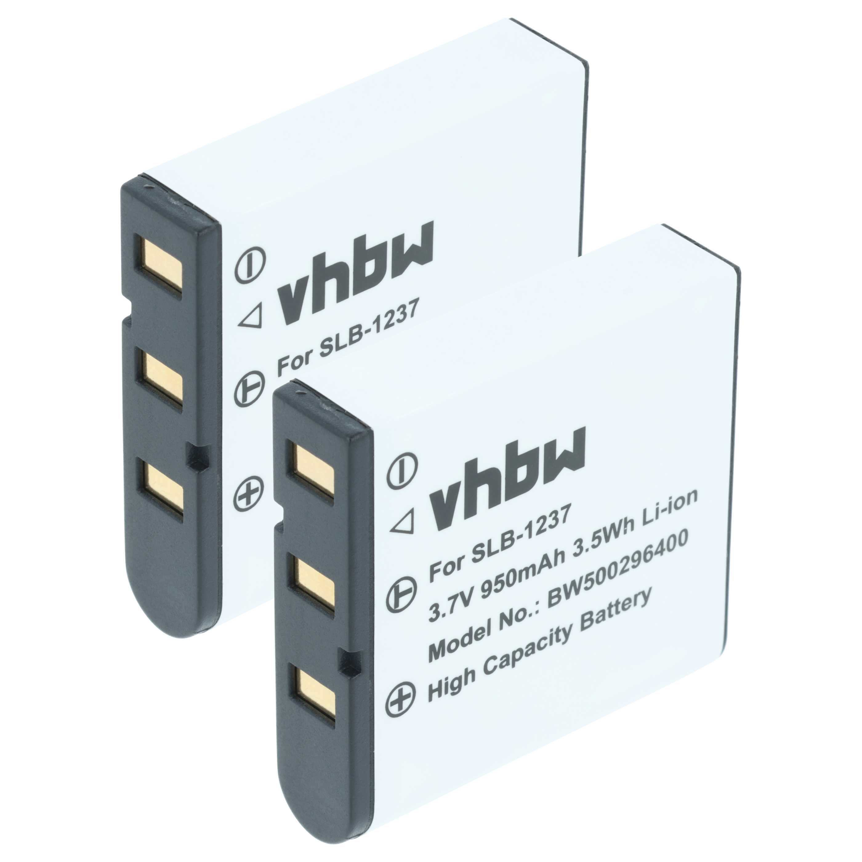 2x Batteria sostituisce Epson EU-94, EPALB2, B32B818242, B31B173003CU per fotocamera - 950mAh 3,7V Li-Ion