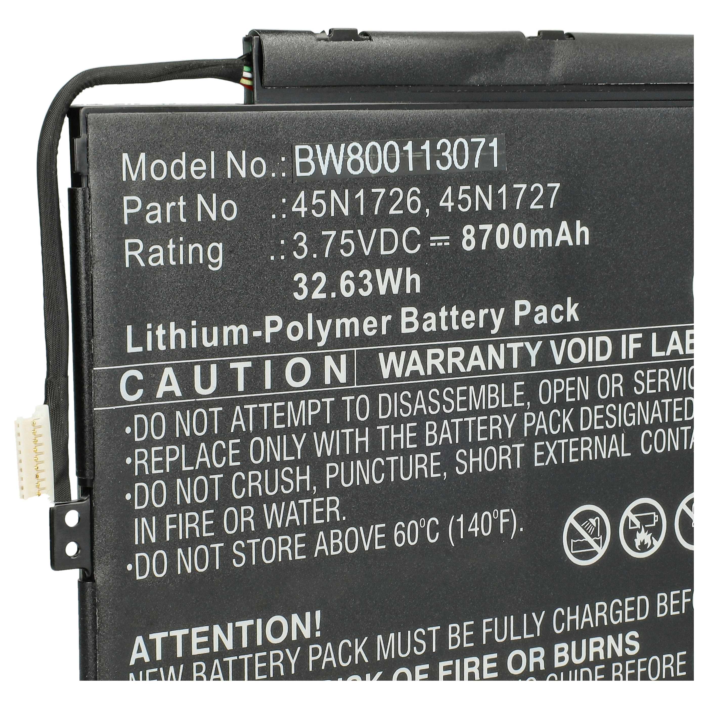 Akumulator do laptopa zamiennik Lenovo 1ICP4/82/114-2, 45N1726, 1ICP4/83/113 - 8700 mAh 3,75 V LiPo, czarny