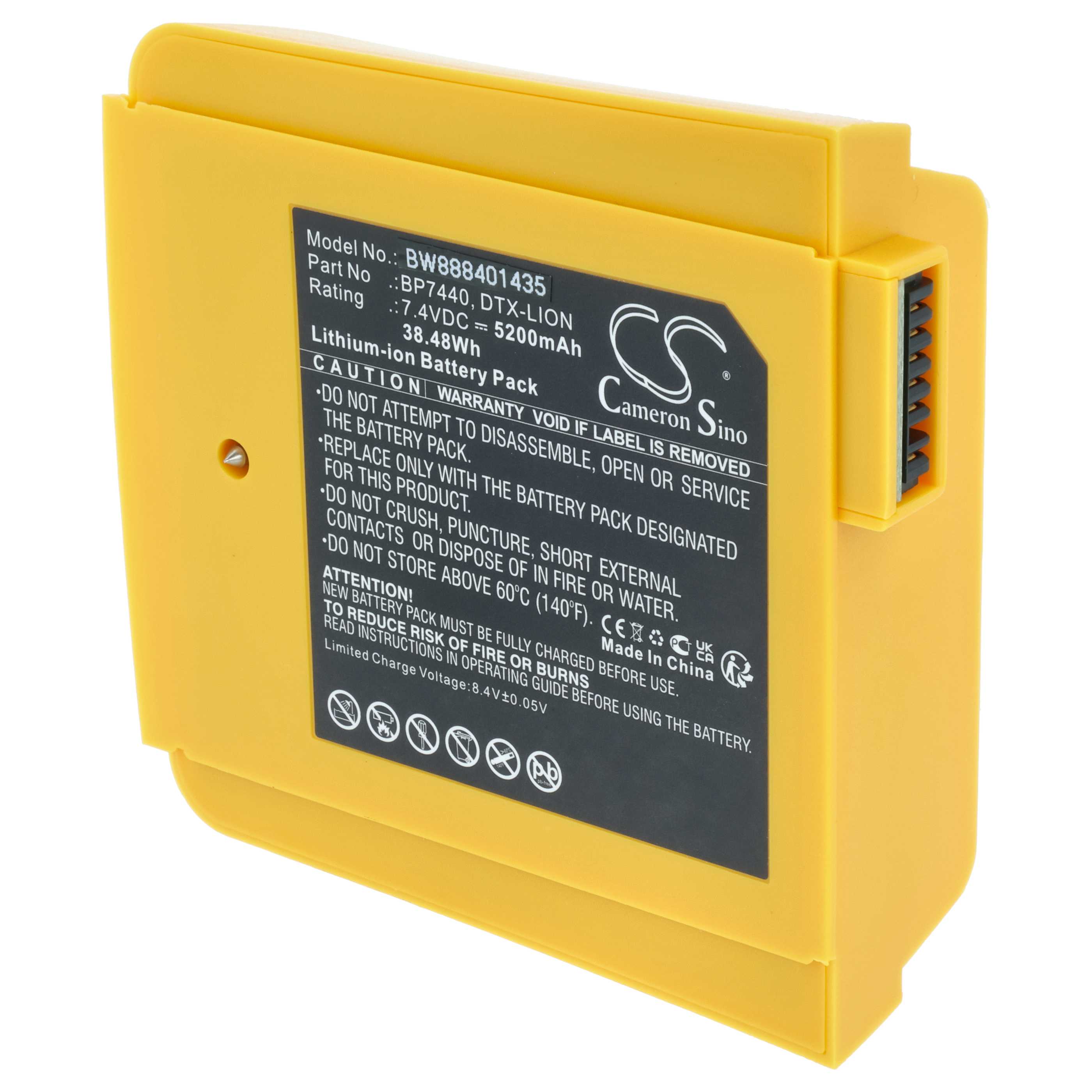 Messtechnik-Akku als Ersatz für Fluke DTX-LION, BP7440 für Fluke - 5200mAh 7,4V Li-Ion
