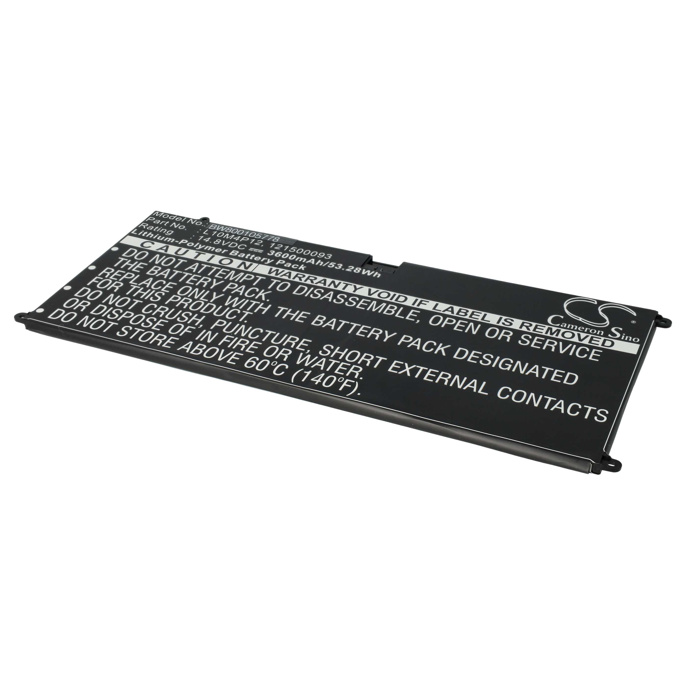 Akumulator do laptopa zamiennik Lenovo L10M4P12, 121500093 - 3600 mAh 14,8 V LiPo, czarny