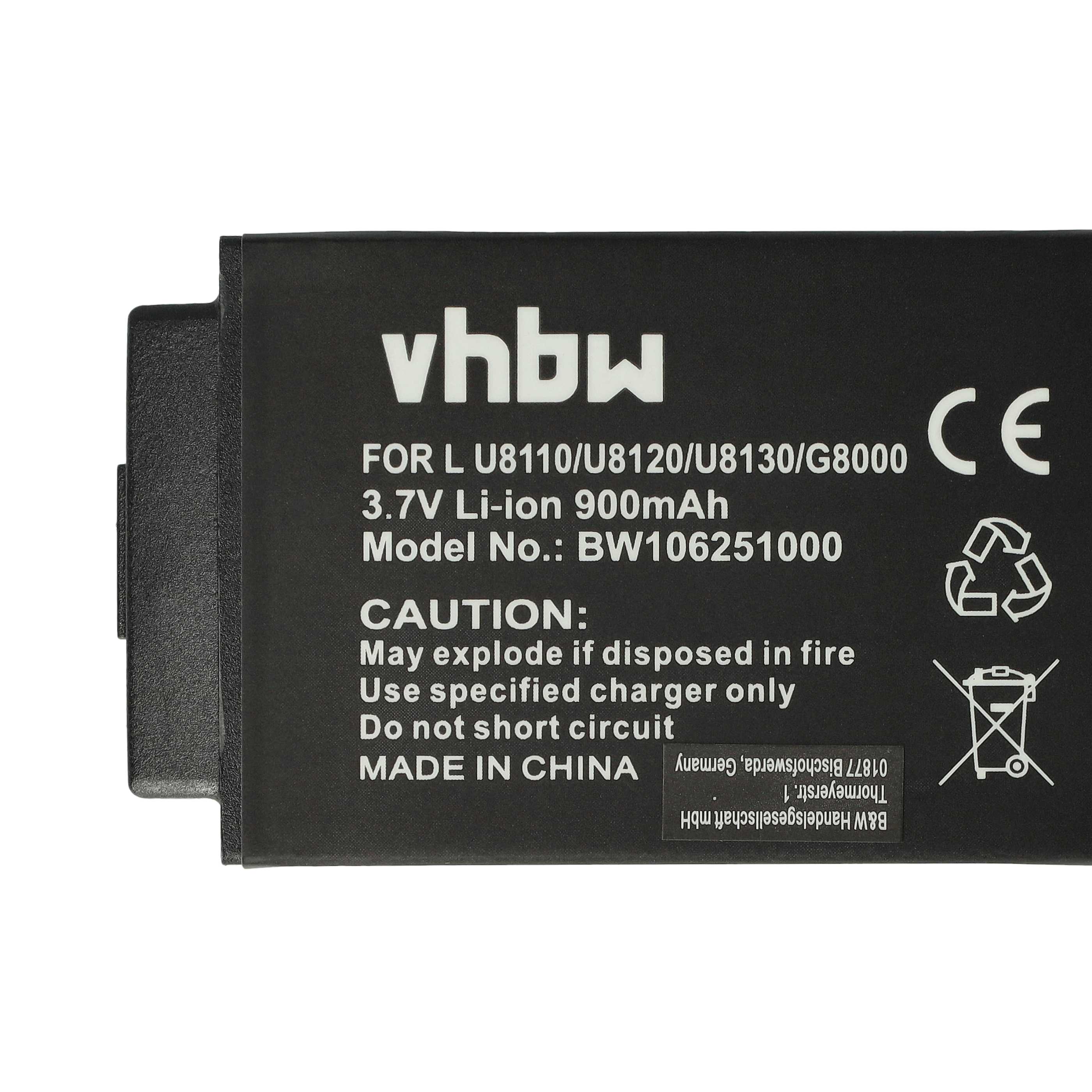 Mobile Phone Battery Replacement for LG BSL-42G - 900 mAh 3.7 V Li-Ion