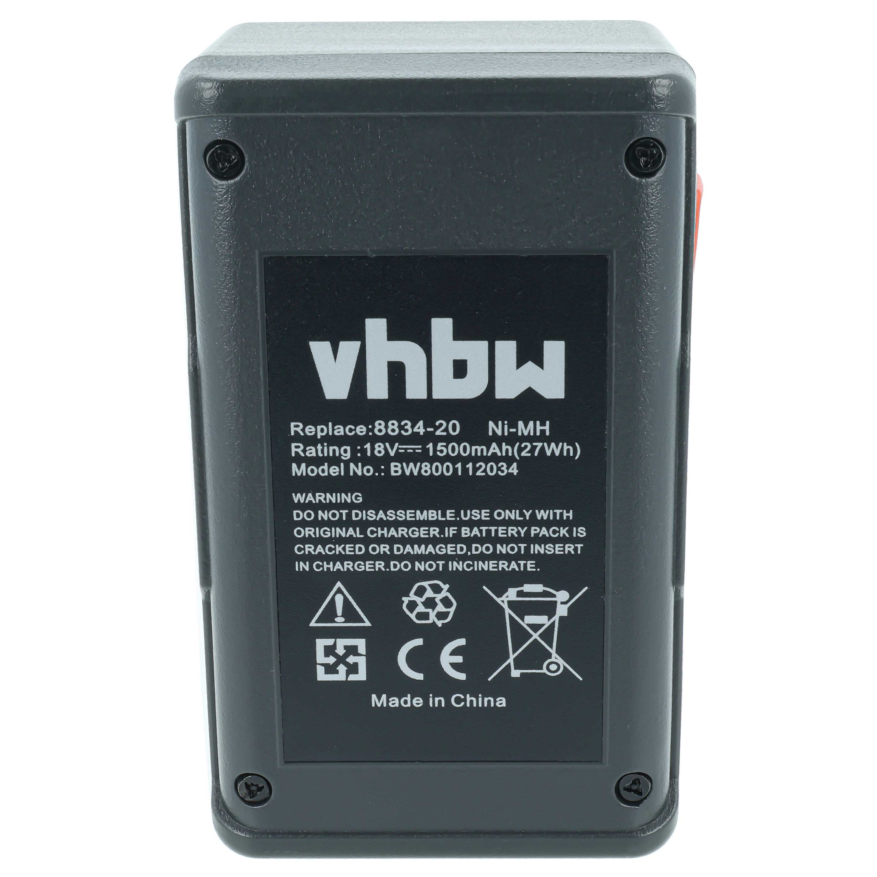 Batterie pour outil de jardinage Gardena SmallCut 300/23, 300 - 1,5Ah 18V NiMH