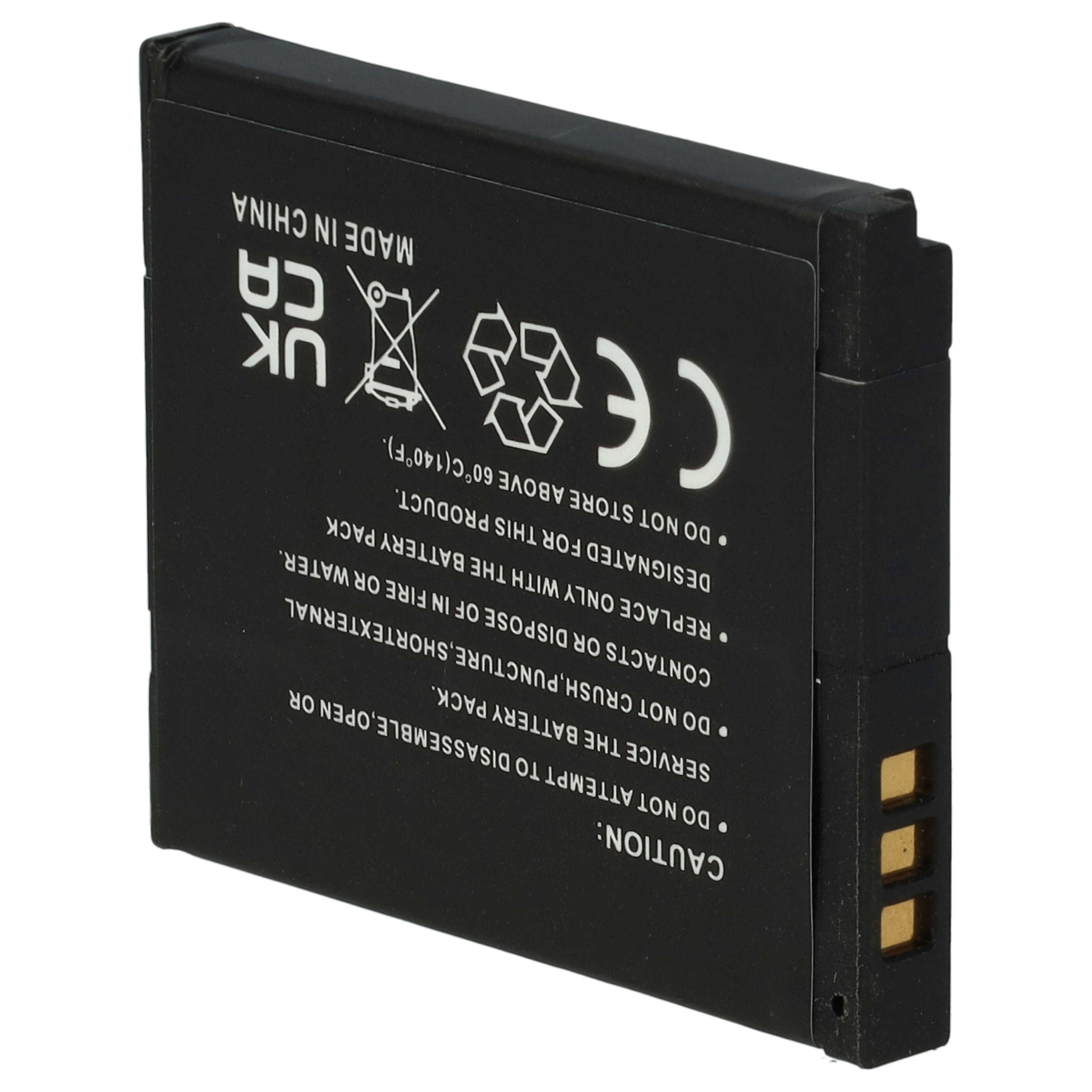 3x Battery replaces Panasonic DMW-BCL7, DMW-BCL7E - 600mAh, 3.7V, Li-Ion
