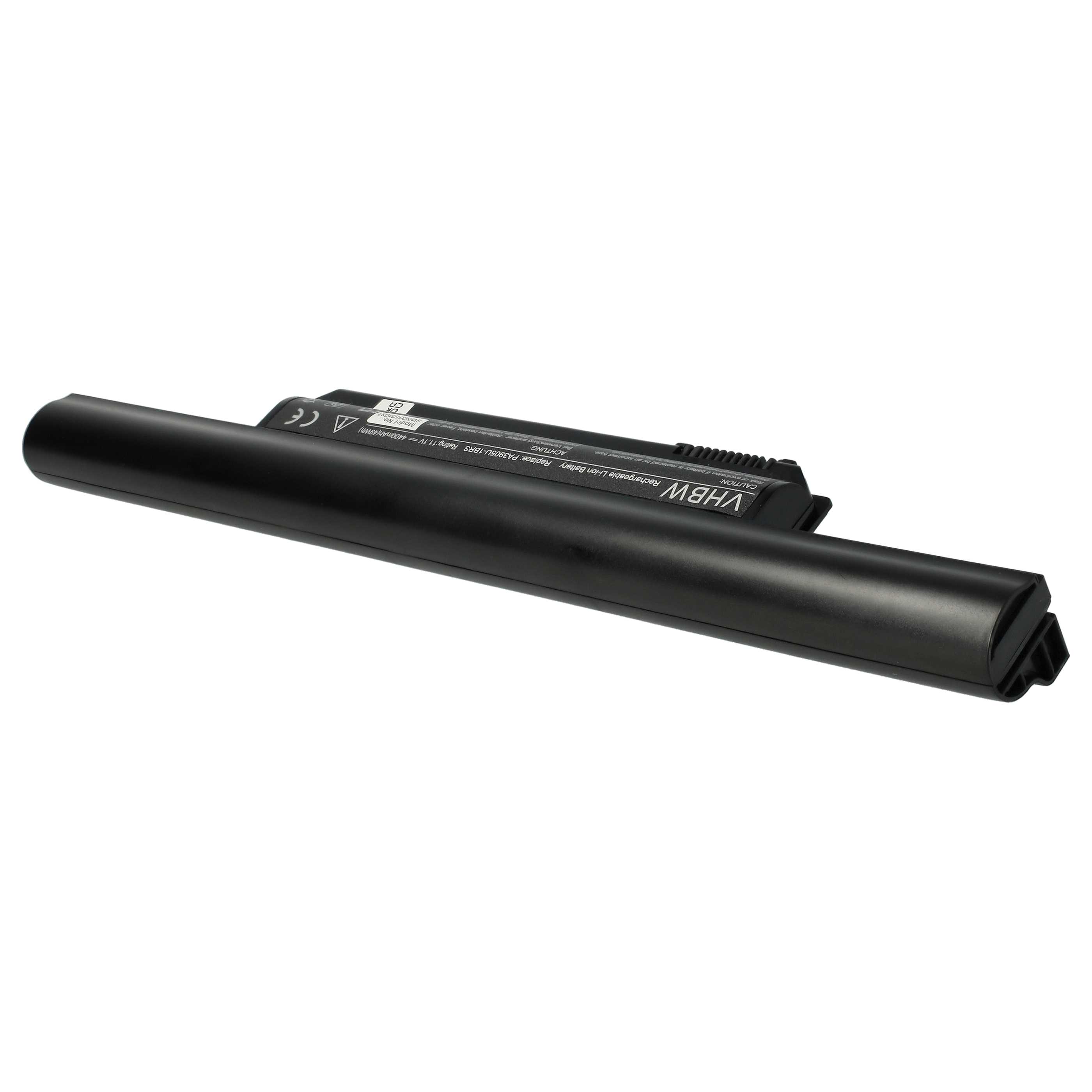 Notebook-Akku als Ersatz für Toshiba PA3905U-1BRS, PABAS245, PA3904U-1BRS - 4400mAh 11,1V Li-Ion, schwarz