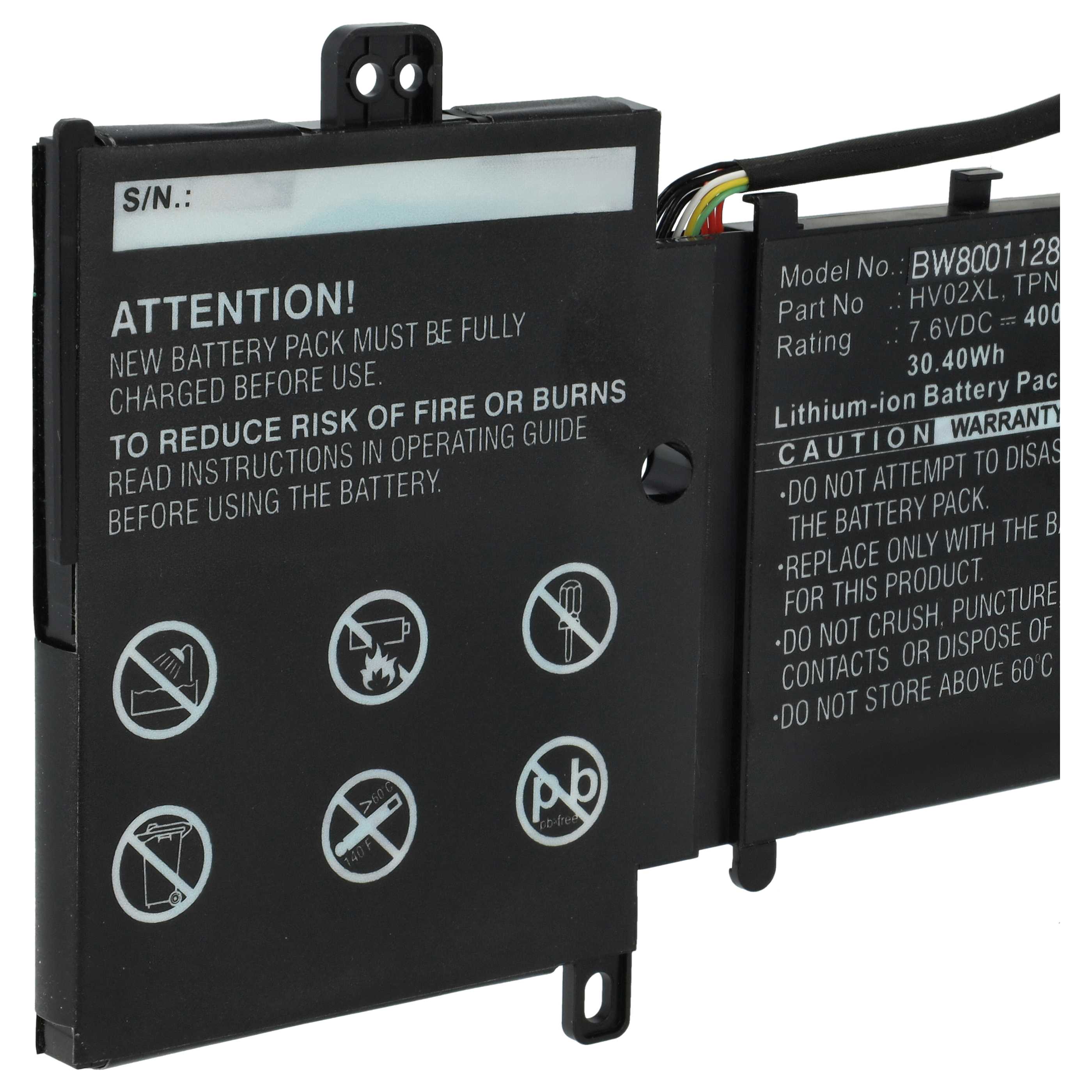 Akumulator do laptopa zamiennik HP TPN-Q164, HV02XL, 796219-421, HSTNN-LB6P, 796355-005 - 4000 mAh 7,6 V LiPo