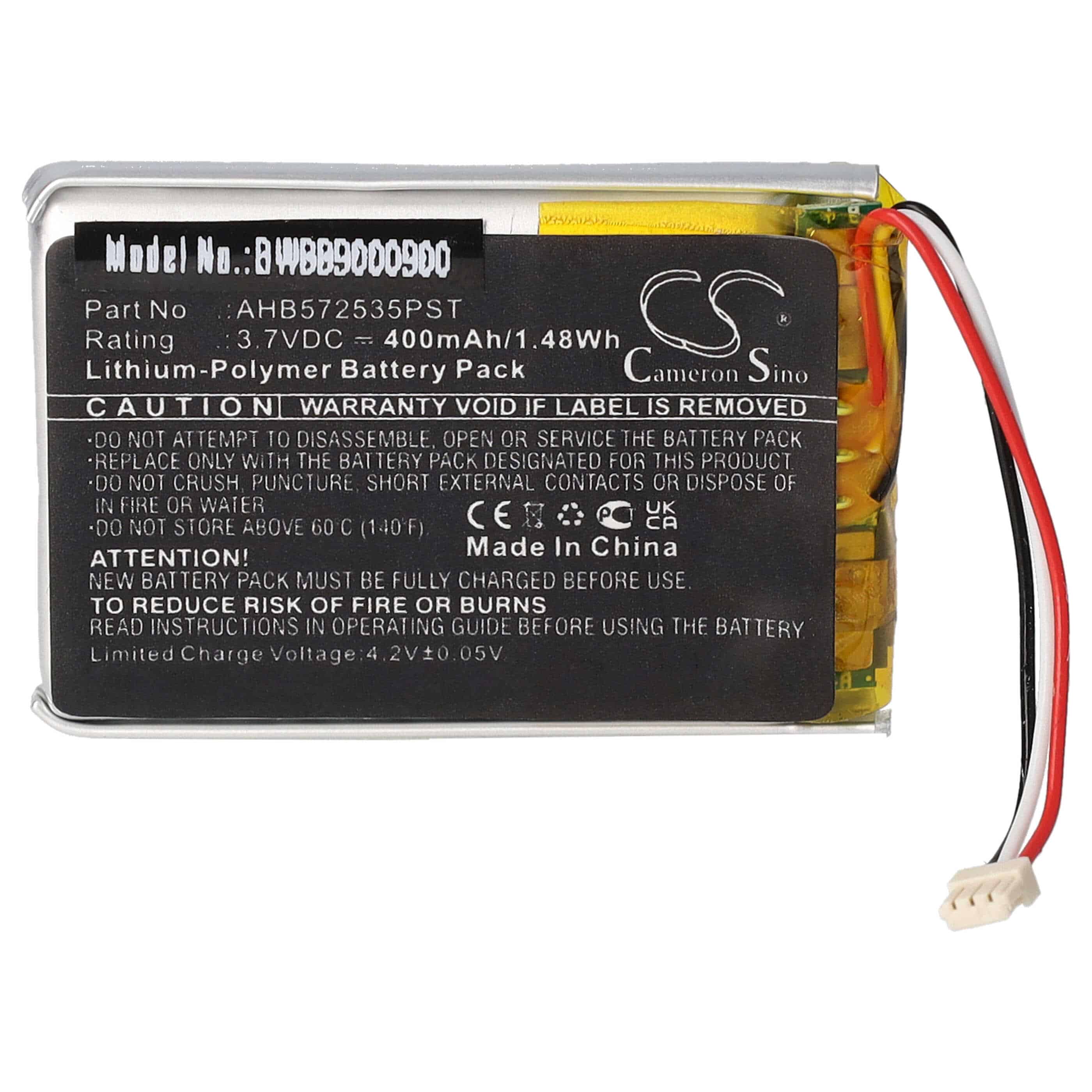 Akku als Ersatz für Jabra AHB572535PST - 400mAh 3,7V Li-Polymer