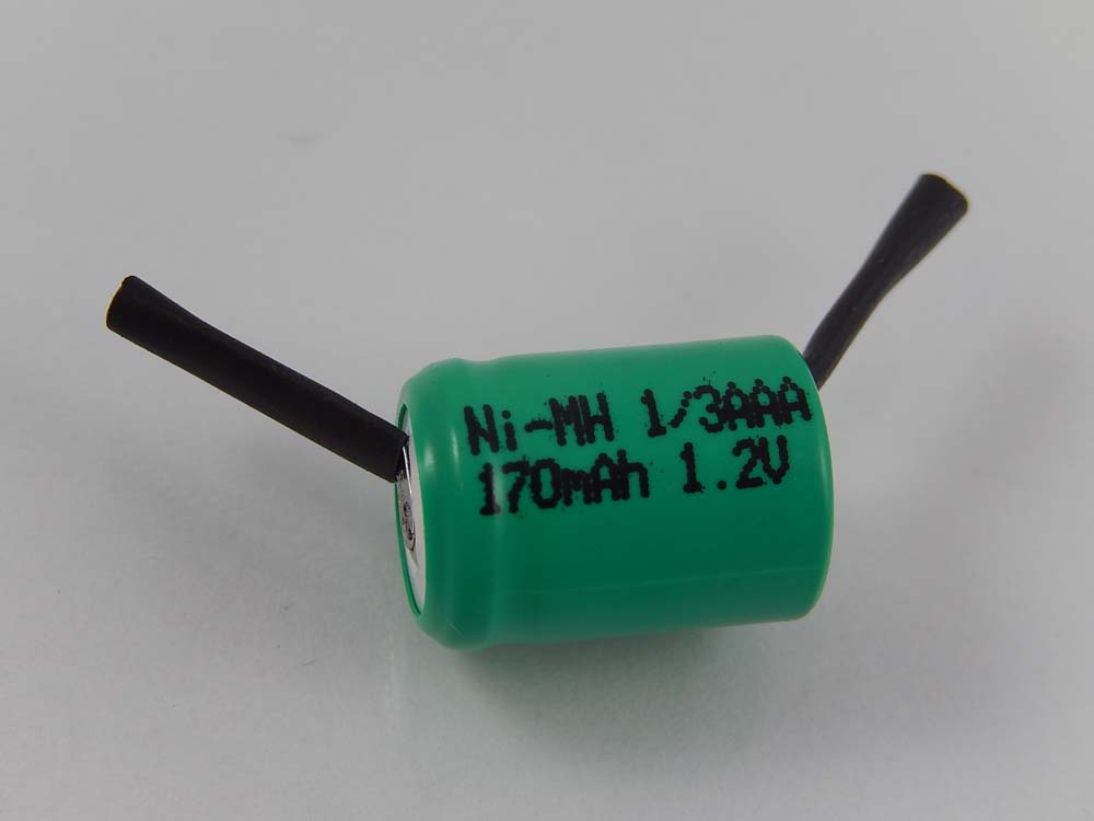 Akumulator guzikowy (1x ogniwo) typ 1/3AAA do modeli, lamp solarnych itp. zam. 1/3AAA - 170 mAh 1,2 V NiMH