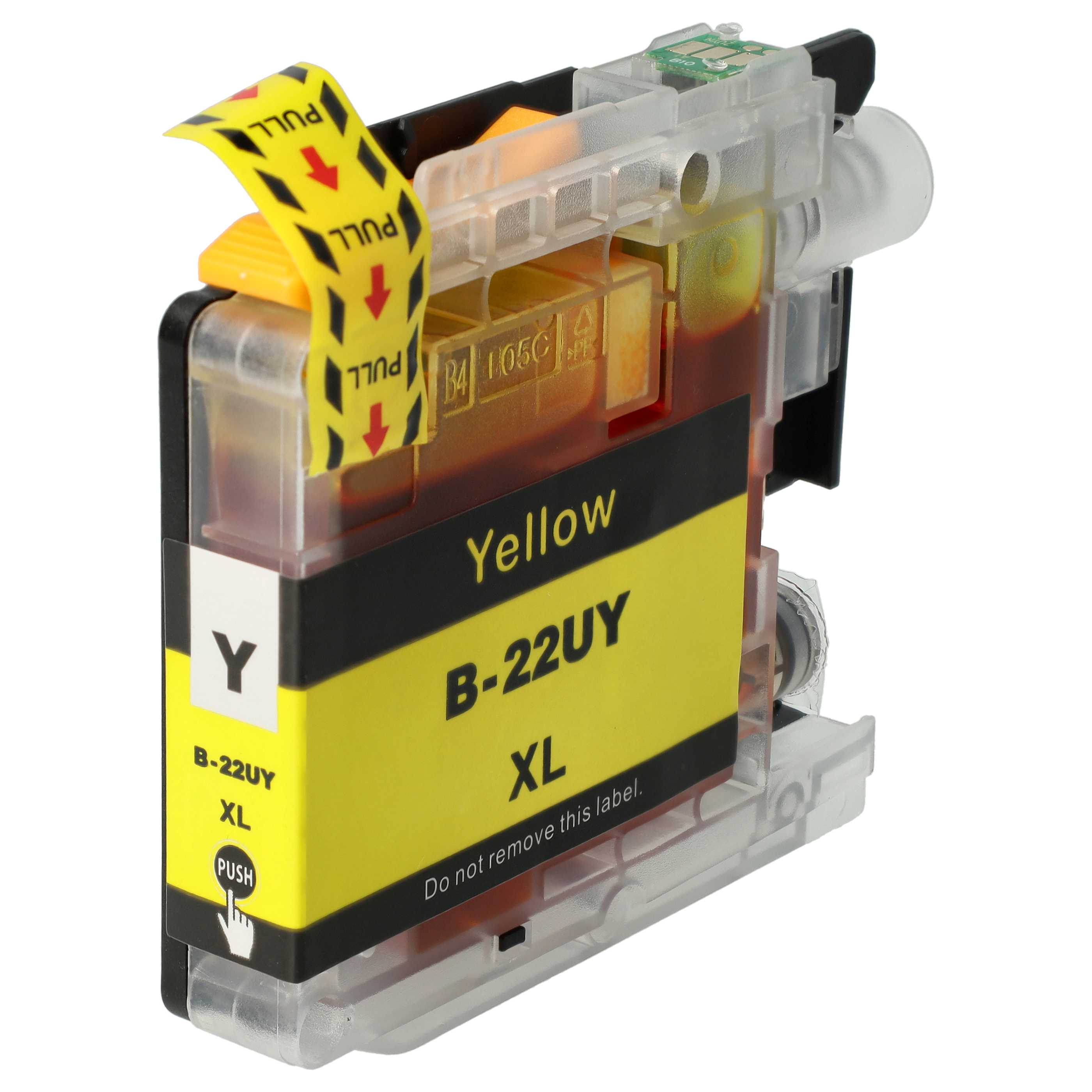 Cartouche remplace Brother LC-22U Y, LC-22UY, LC-22UYXL, LC22UY pour imprimante Brother - Jaune 15ml + puce