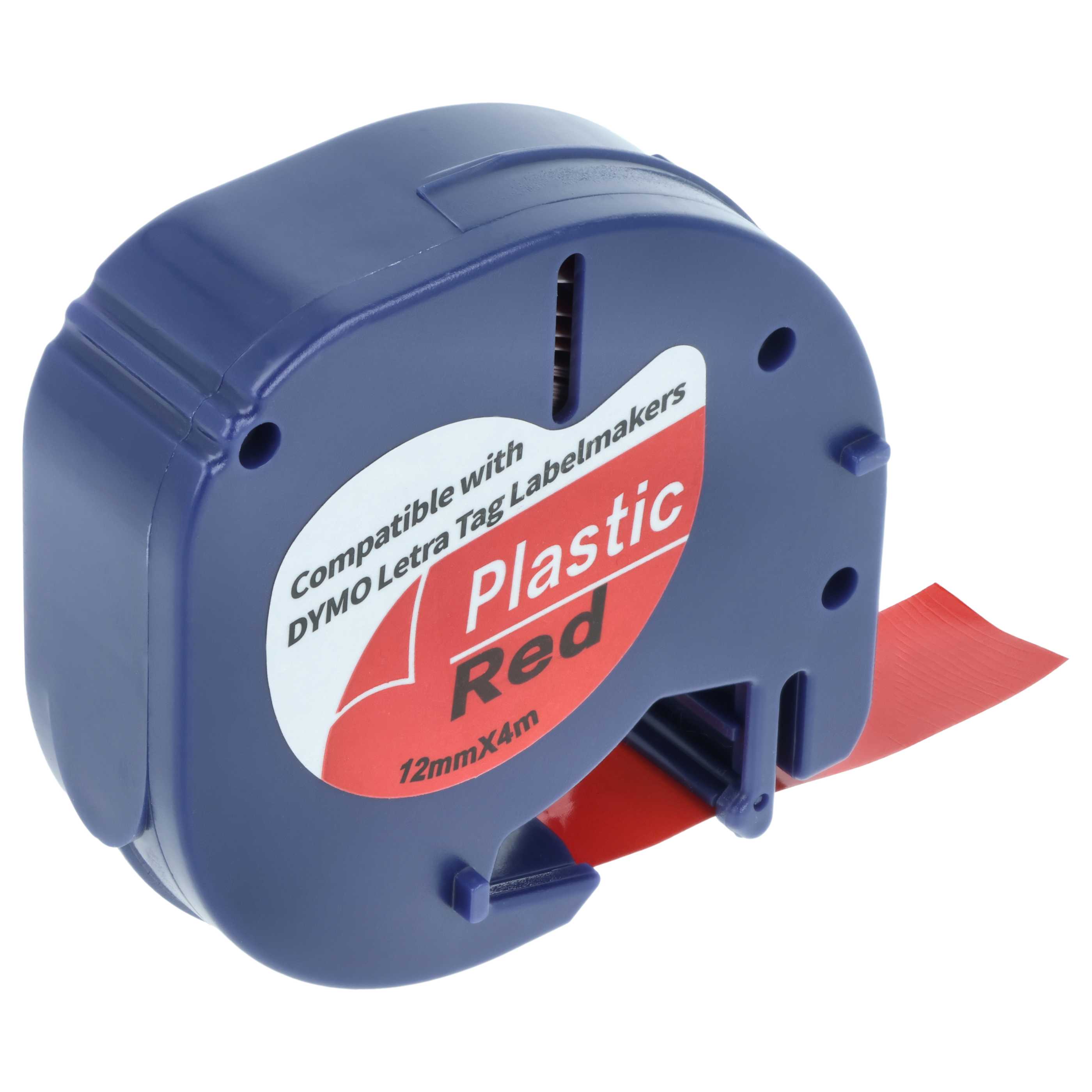 Label Tape replaces Dymo S0721630, 91203 - 12 mm Black to Red