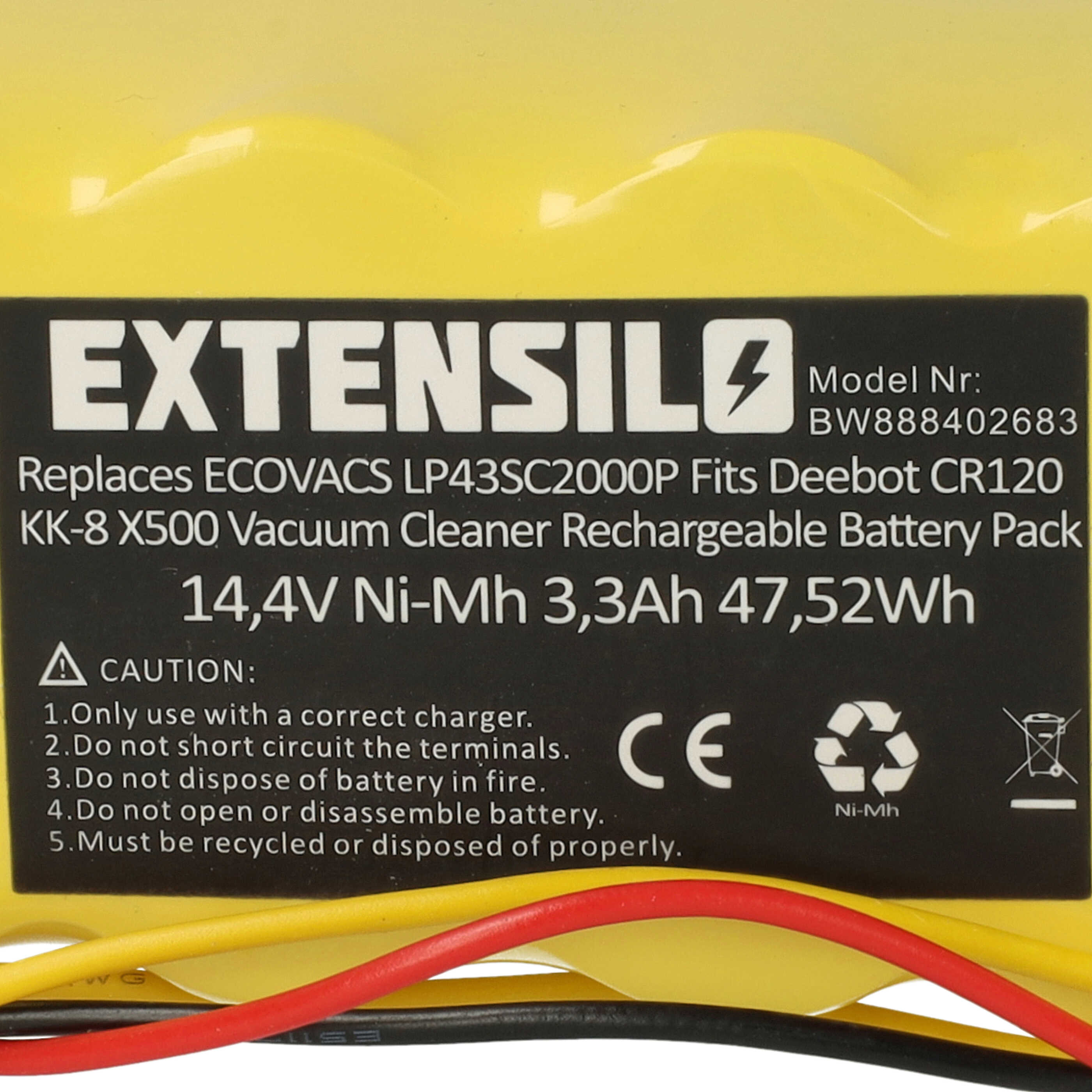 Batteria sostituisce Ariete AT5186005100 per aspirapolvere Profimaster - 3300mAh 14,4V NiMH