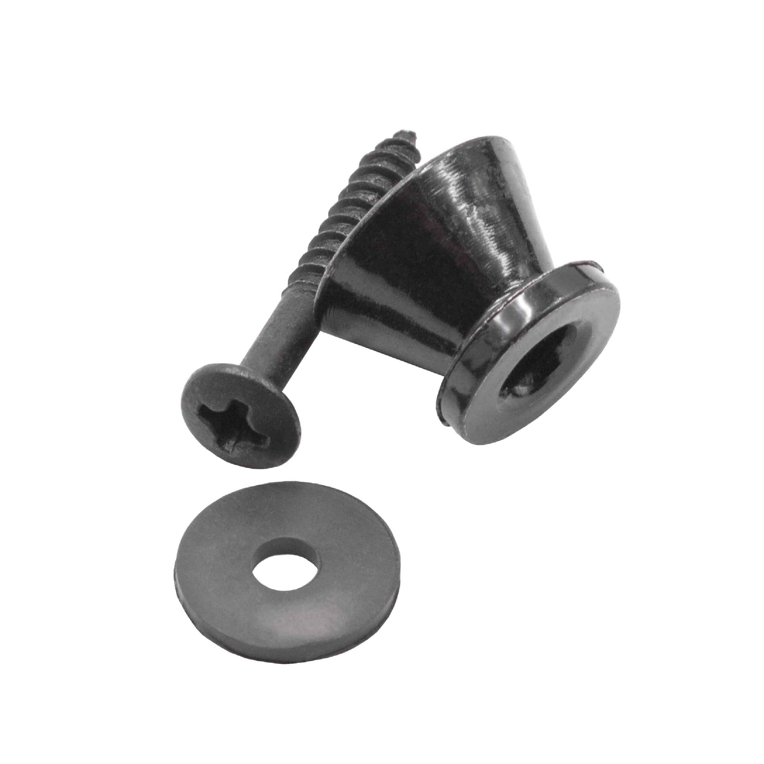  Security Strap Lock Straplock Button Pin Peg for Ukulele or Mandolin; black, V-shape V 