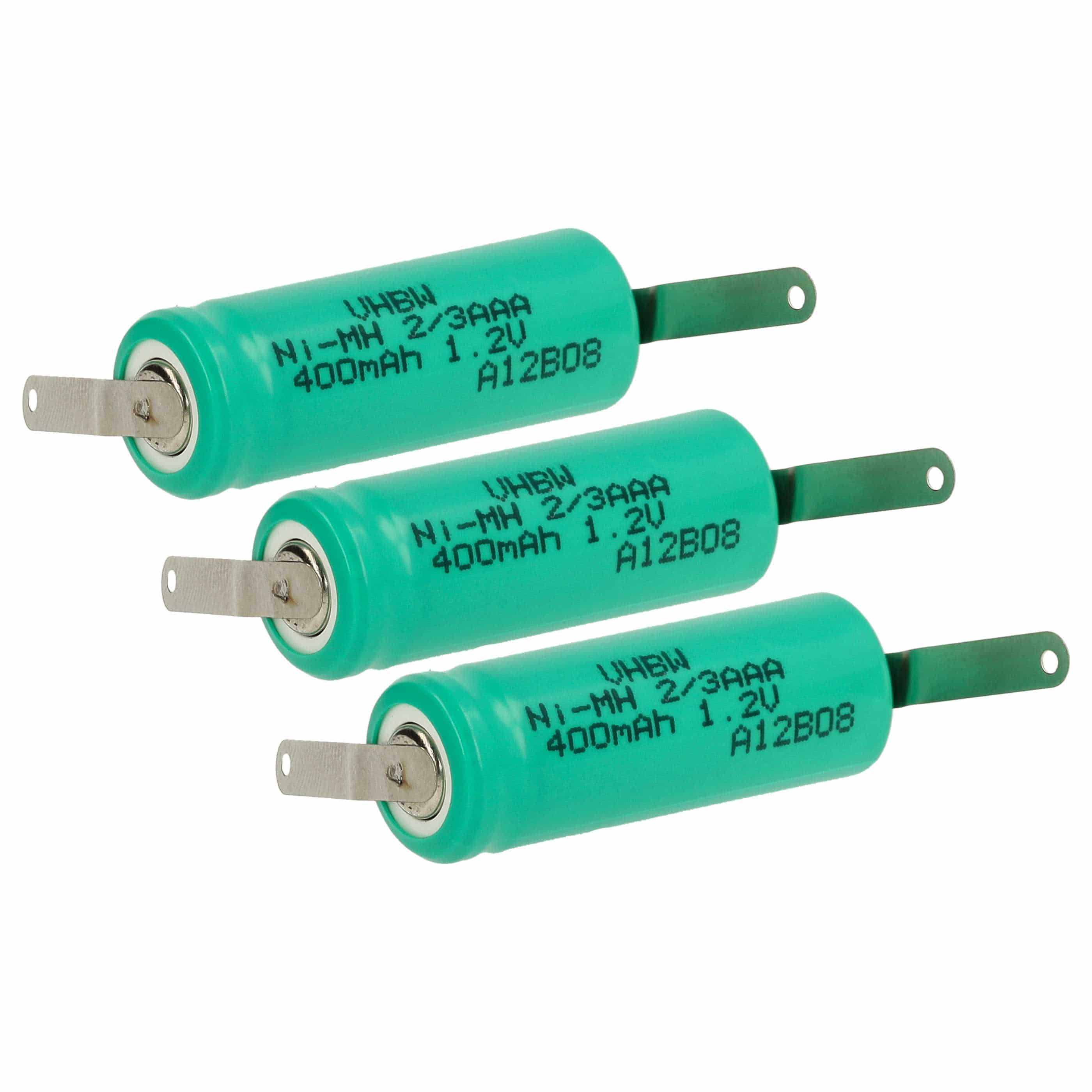 Batterie (3 pcs.) remplace 2/3AAA modèle radio-télécommandé - 400mAh 1,2V NiMH