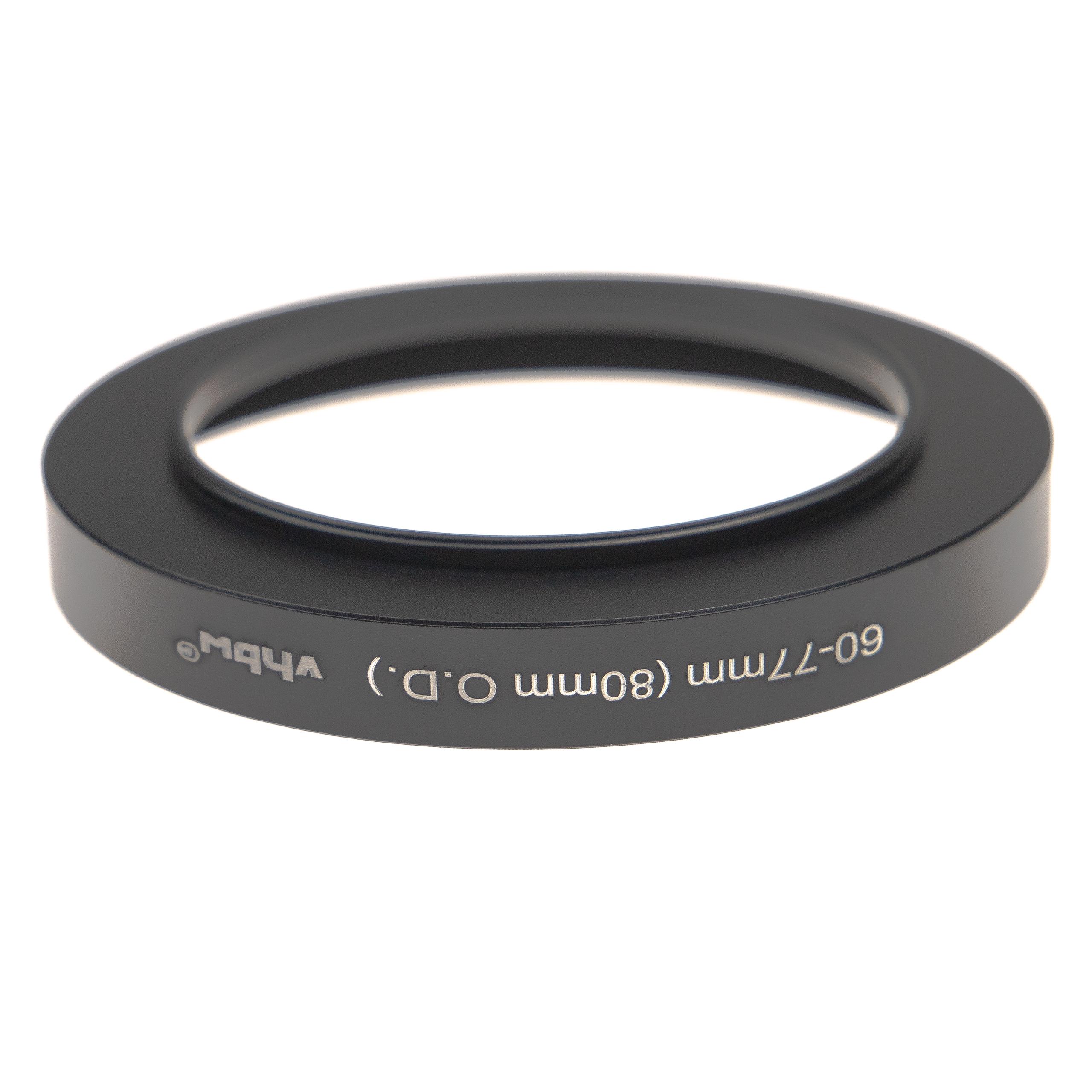 Step-Up-Ring Adapter 60 mm auf 77 mm passend für Matte Boxen 80 mm O.D. - Filteradapter