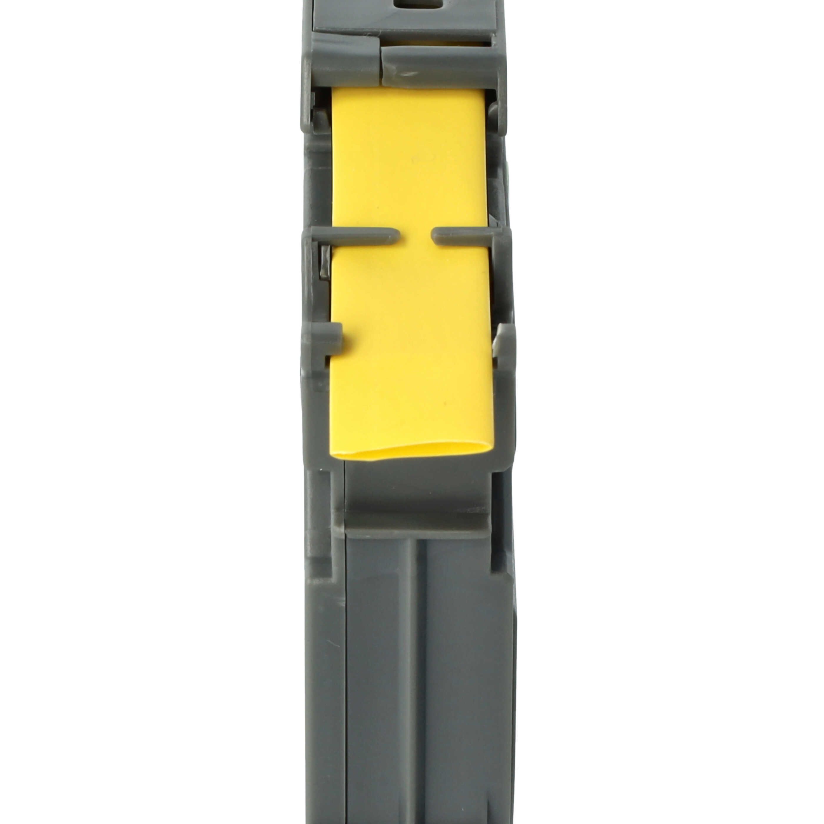 Schriftband als Ersatz für Brother HS631, AHS-631 - 11,7mm Schwarz auf Gelb, Schrumpfschlauch-Kassette, 7 mm