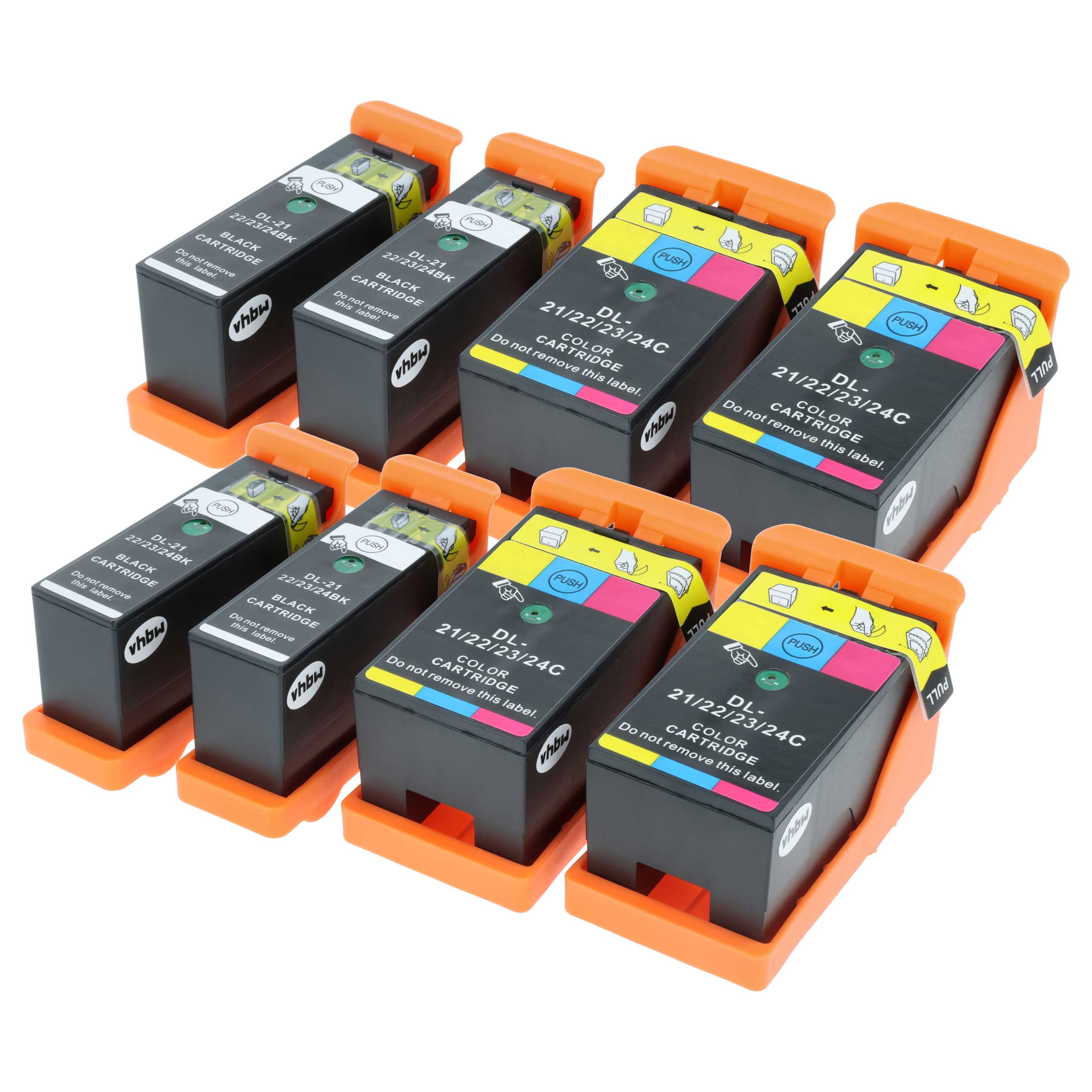 8x Ink Cartridges replaces Dell 22, 21, 23, 24 for P513 Printer - B/C/M/Y