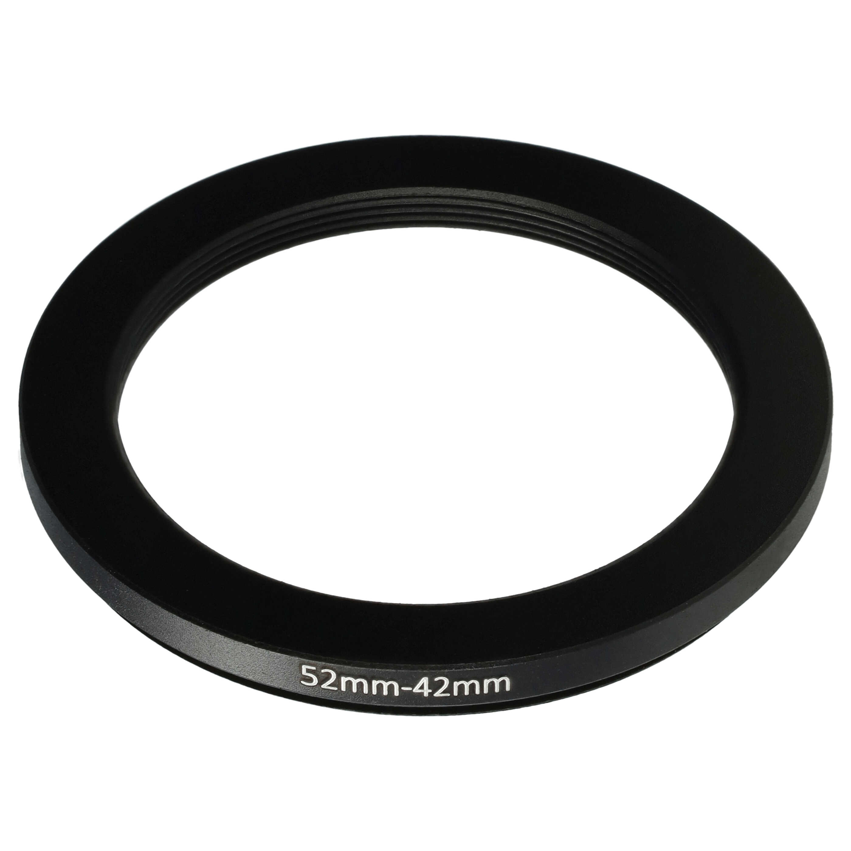 Anillo adaptador Step Down de 52 mm a 42 mm para objetivo de la cámara - Adaptador de filtro, metal, negro