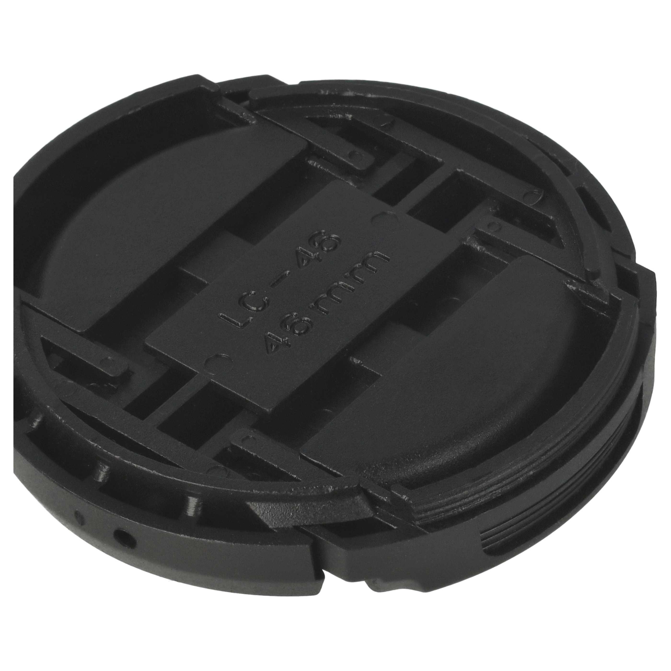 Bouchon d'objectif 46 mm - Prise centrée, plastique, noir