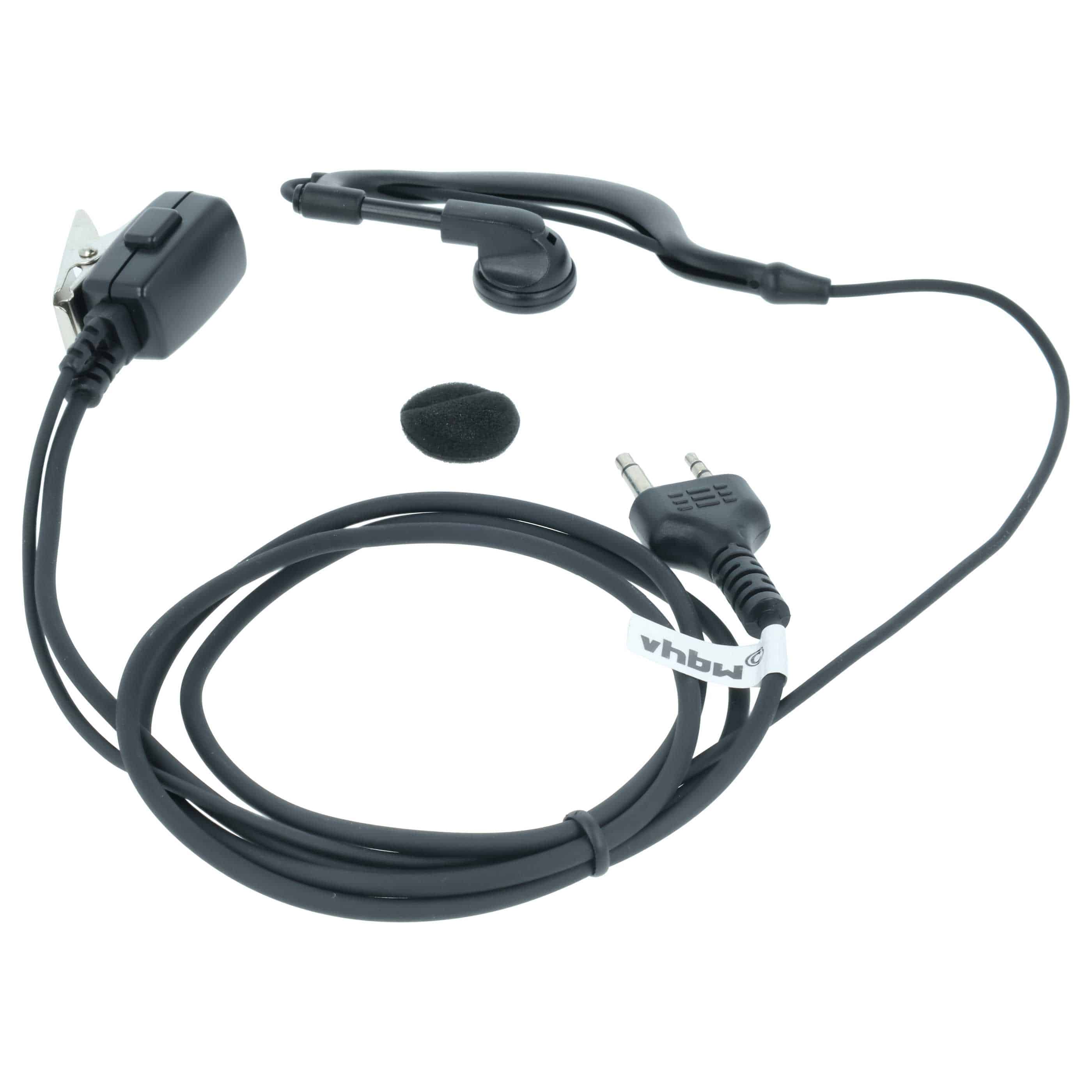 10x Security Radio Headset - "Take Call Button", Clip Mount