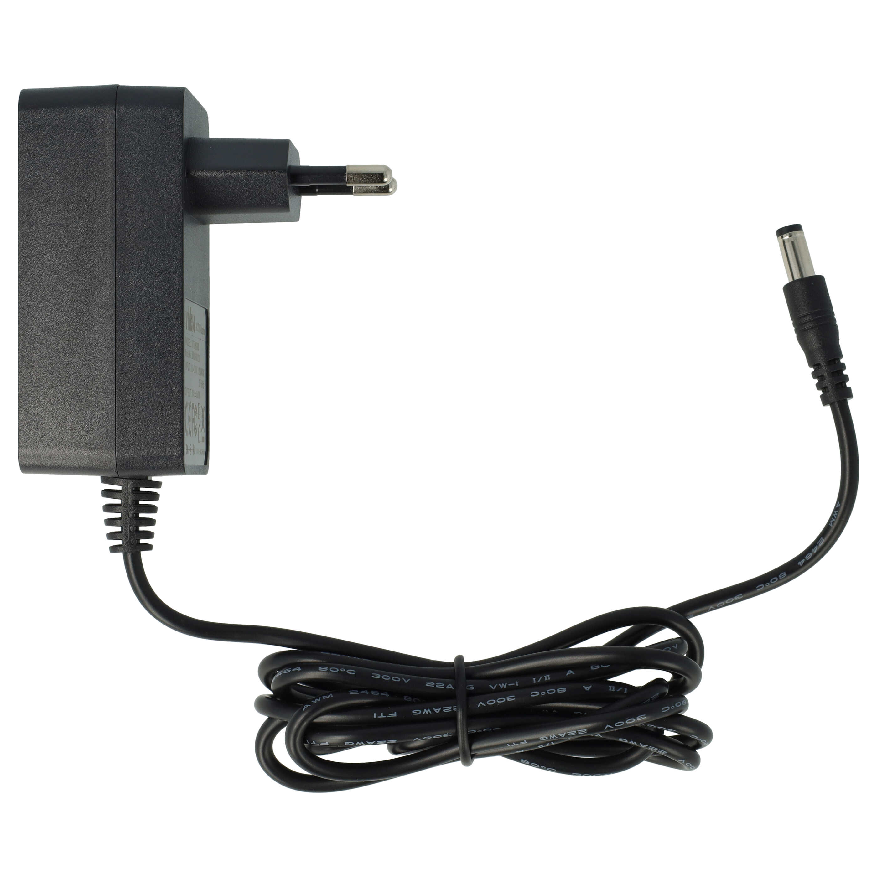 Mains Power Adapter suitable for Ecovacs Deebot D83 Robot Vacuum Cleaner Charging Station - 170 cm long Cable