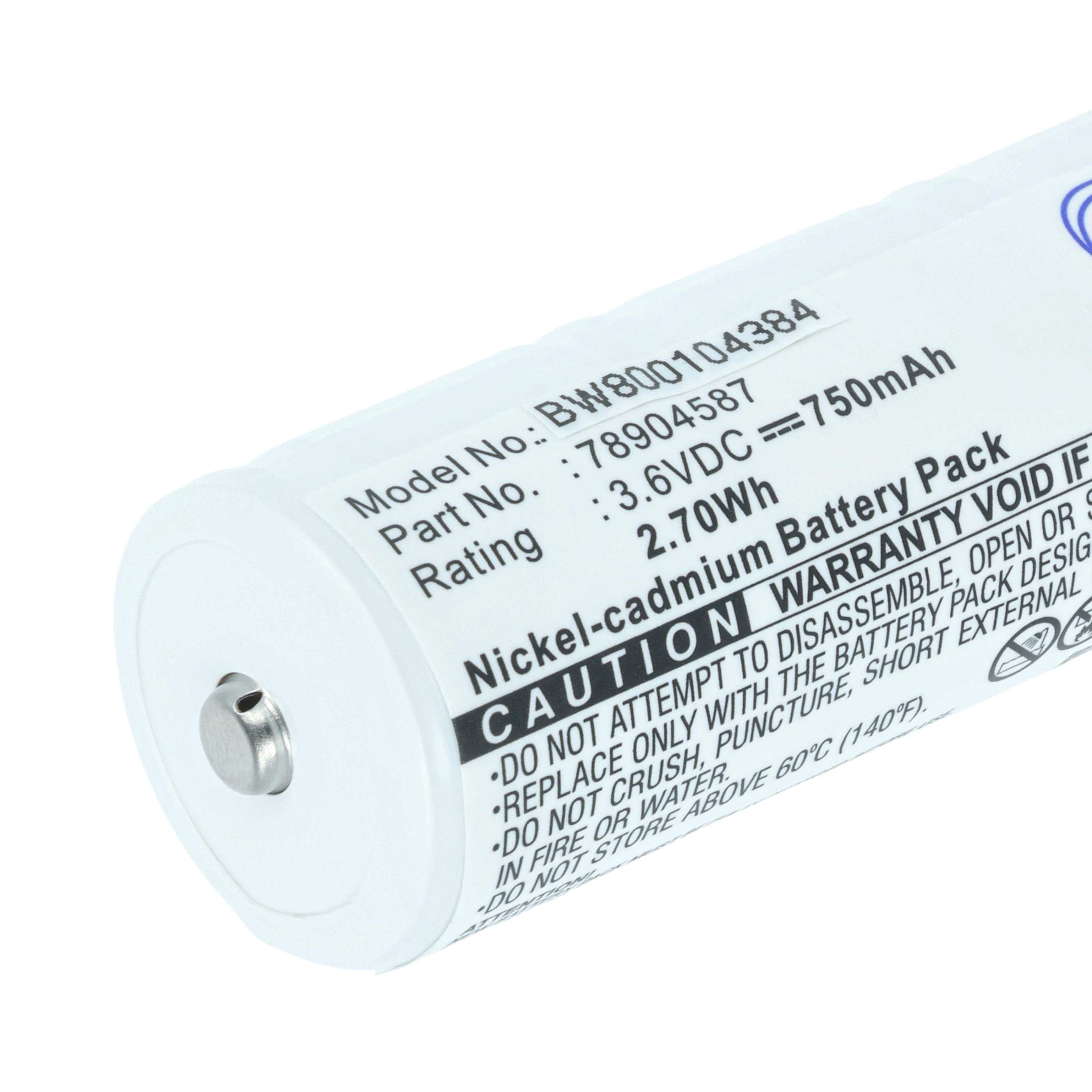 Akku als Ersatz für Welch Allyn 78904587 für Cardinal Medical - 750mAh 3,6V NiCd